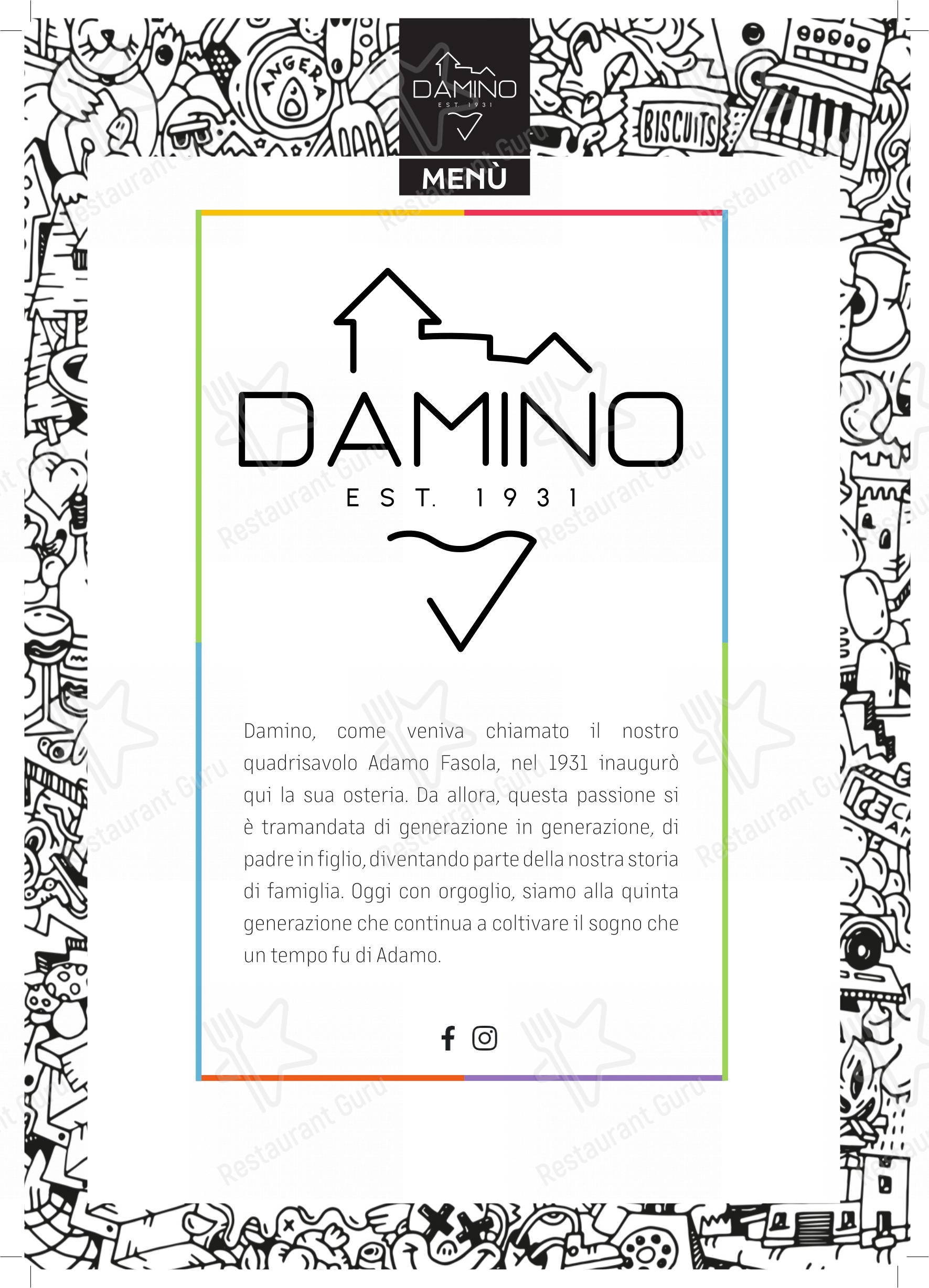 Menu per Pizzeria Damino pizzeria