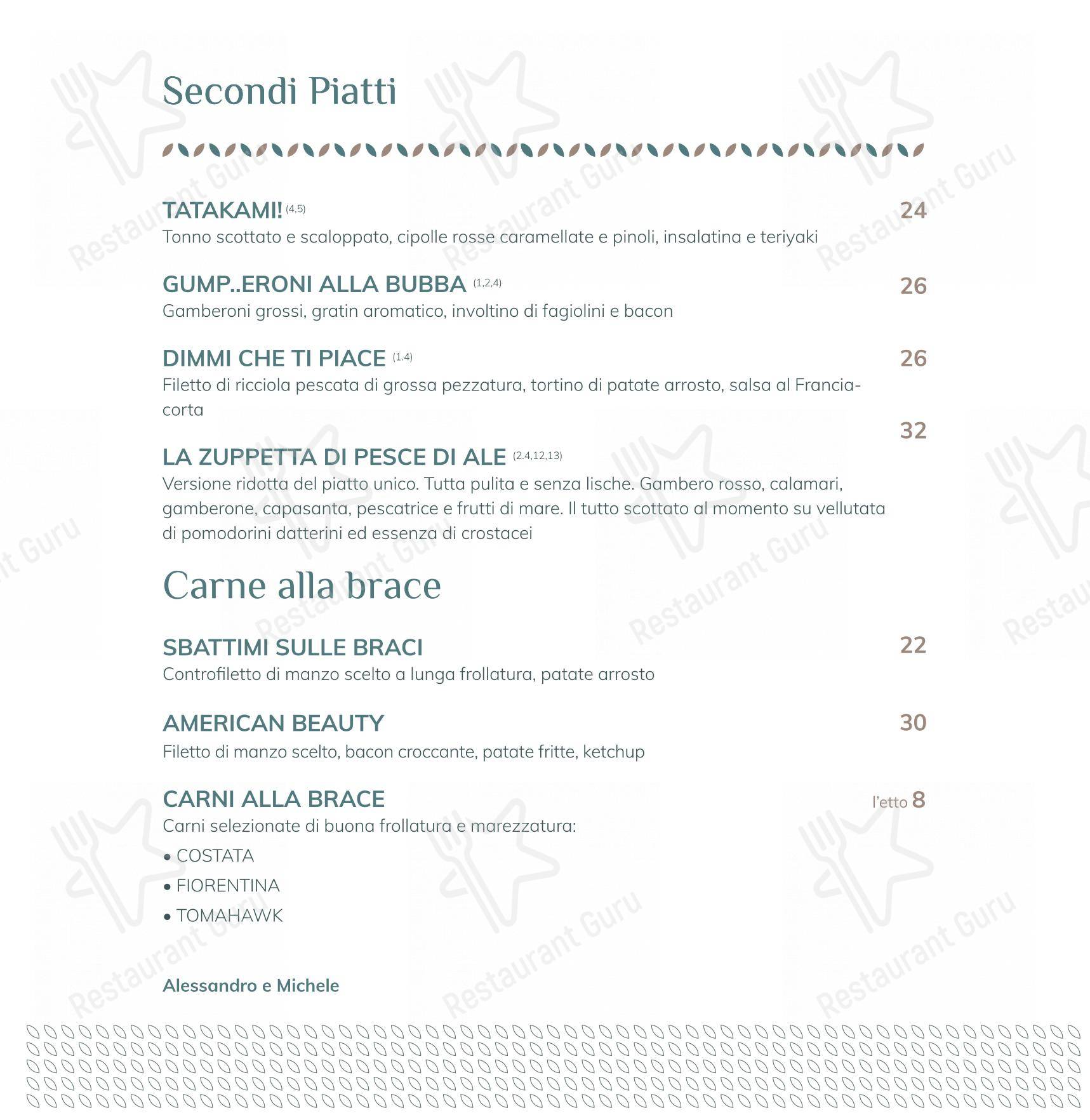 Menu di Preziosilla - Ristorante e Pizza d'Autore - Menu