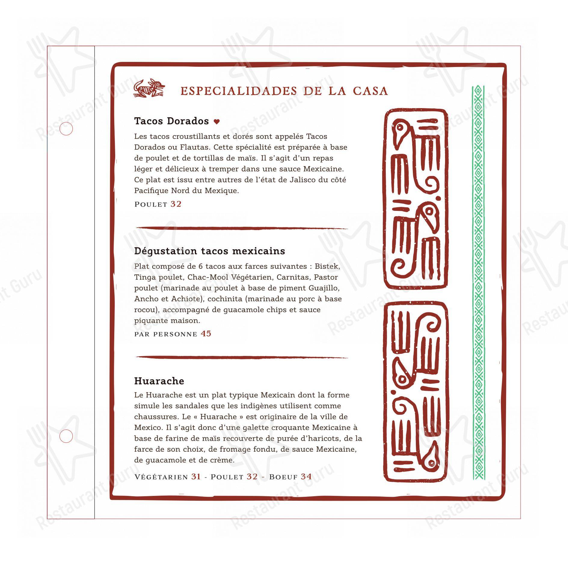 Restaurant Le Chat Rouge in Ginevra - Menu bar
