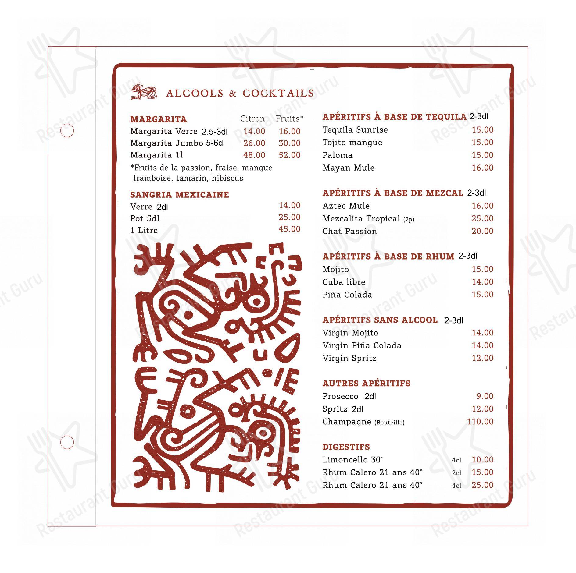 Основное меню per Restaurant Le Chat Rouge ristorante