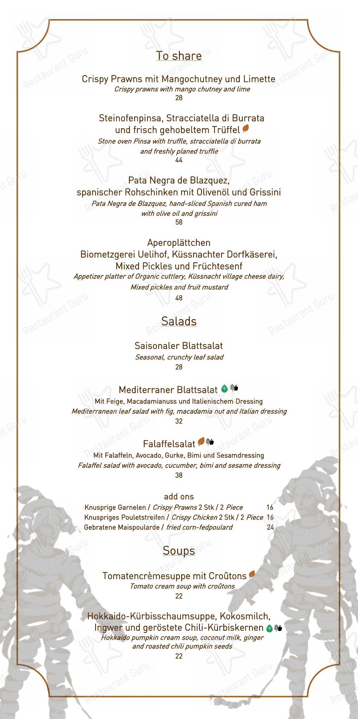 菜单 per Restaurant focus Atelier in Vitznau
