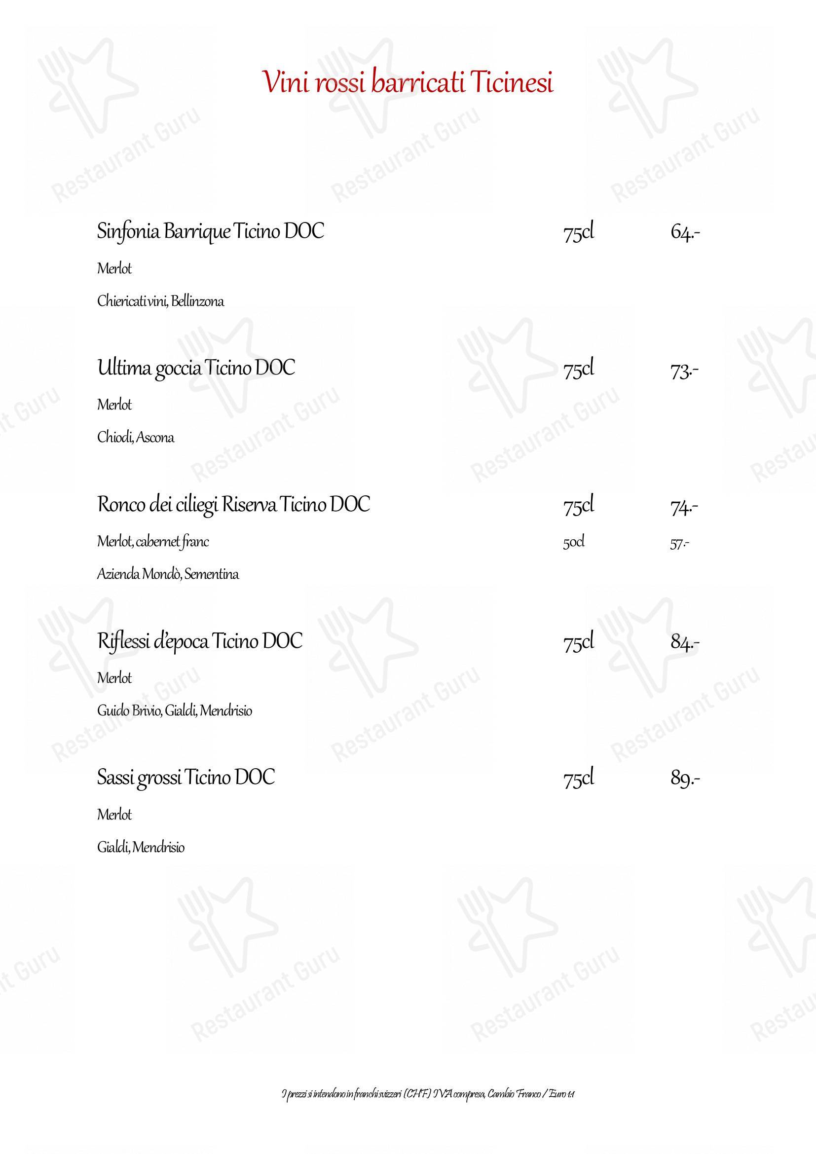 菜单 per Ristorante Casa del Popolo in Bellinzona