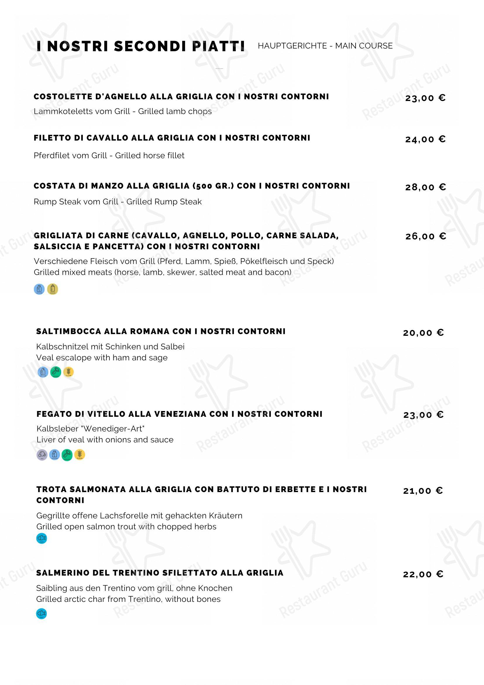 Ristorante alla Lega in Arco - Menu