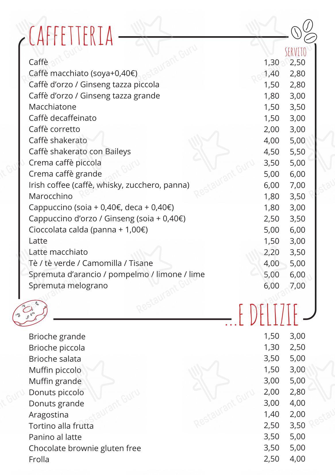 Smart Kook Bar in Milano - Menu
