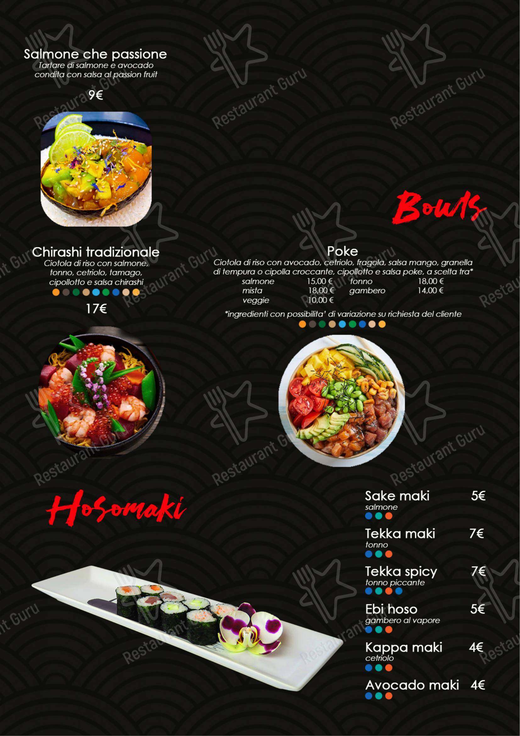 Sushic in Acqualagna - Menu