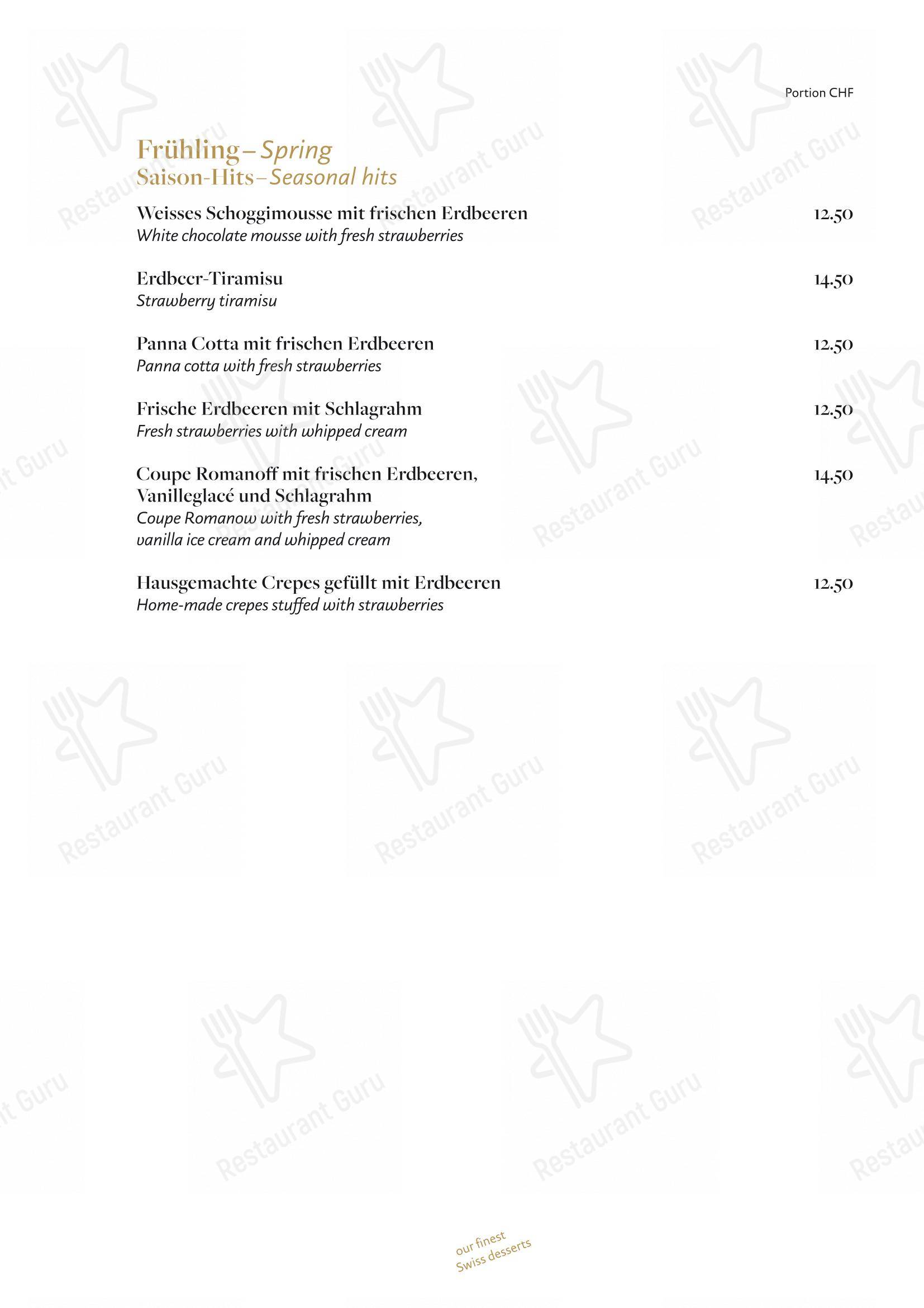 Menu di Swiss Chuchi Restaurant