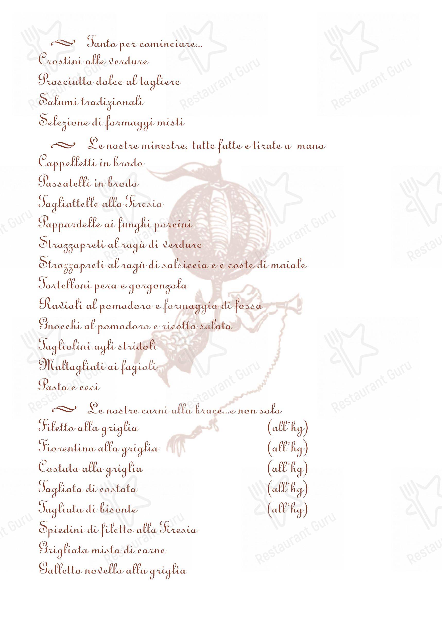 Osteria Tiresia - Ristorante di Carne e Specialità Romagnole a Rimini in Rimini - Menu