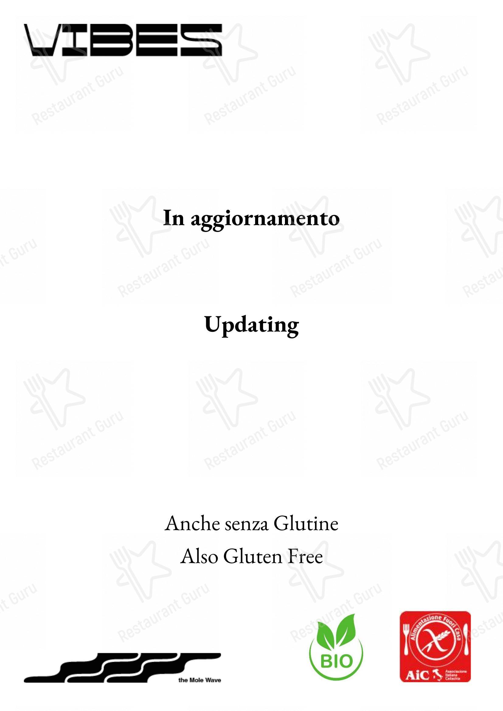 Menu bar per Vibes ristorante