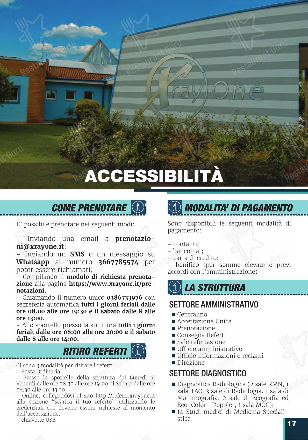 Menu di XRay One Bar - Menu