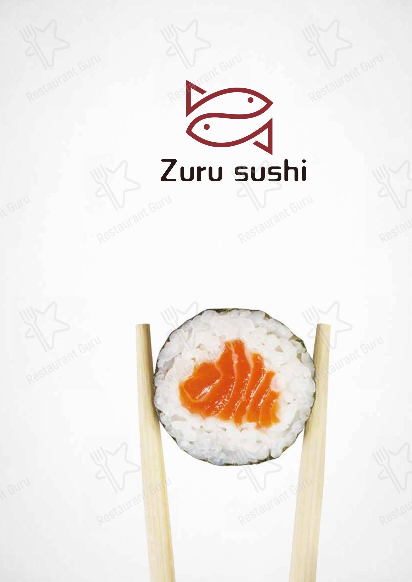 Menu bar per Zuru sushi ristorante
