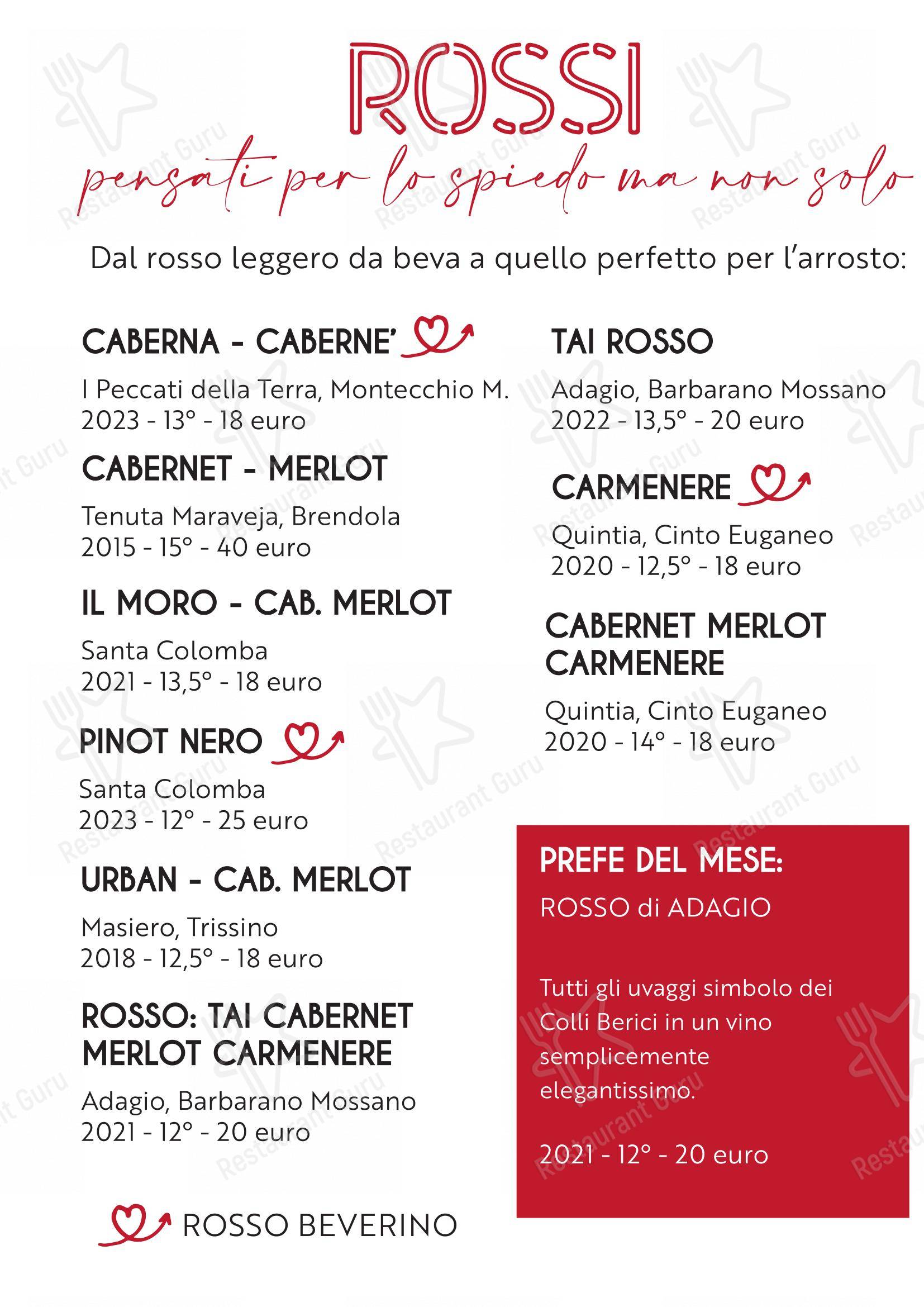 Menu di Agriturismo I Peccati della Terra - Menu