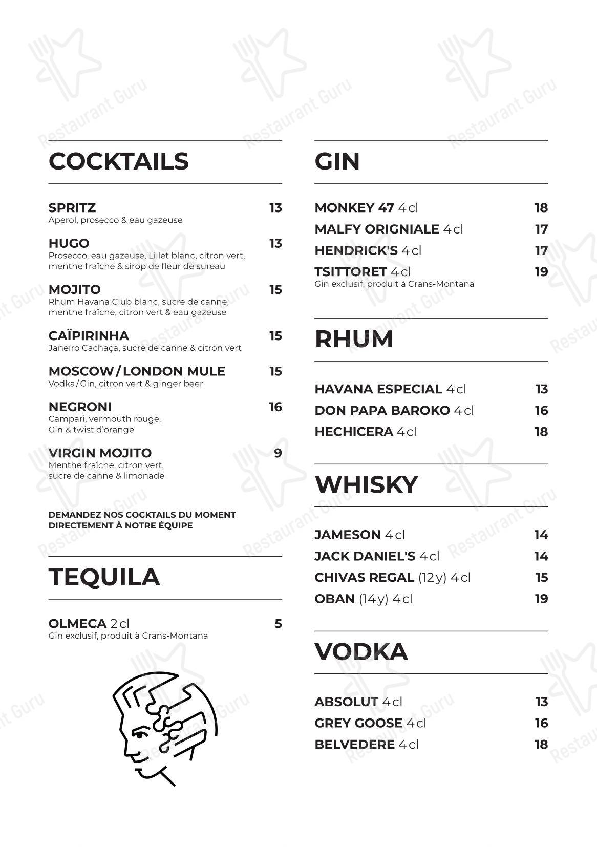 Основное меню per Amadeus Bar pub & bar