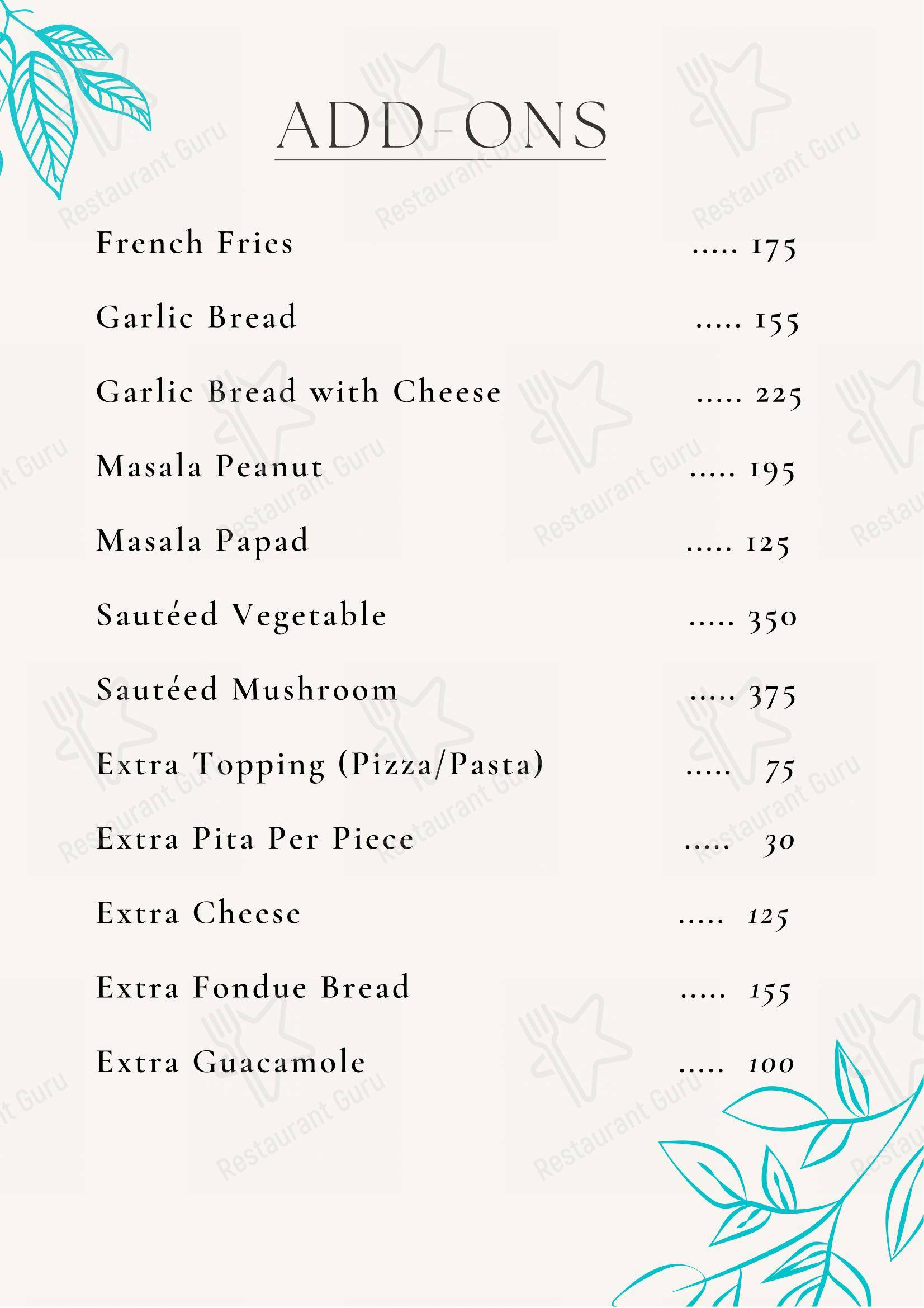 Menu for Ambar Fine Dine Restaurant in Alwar
