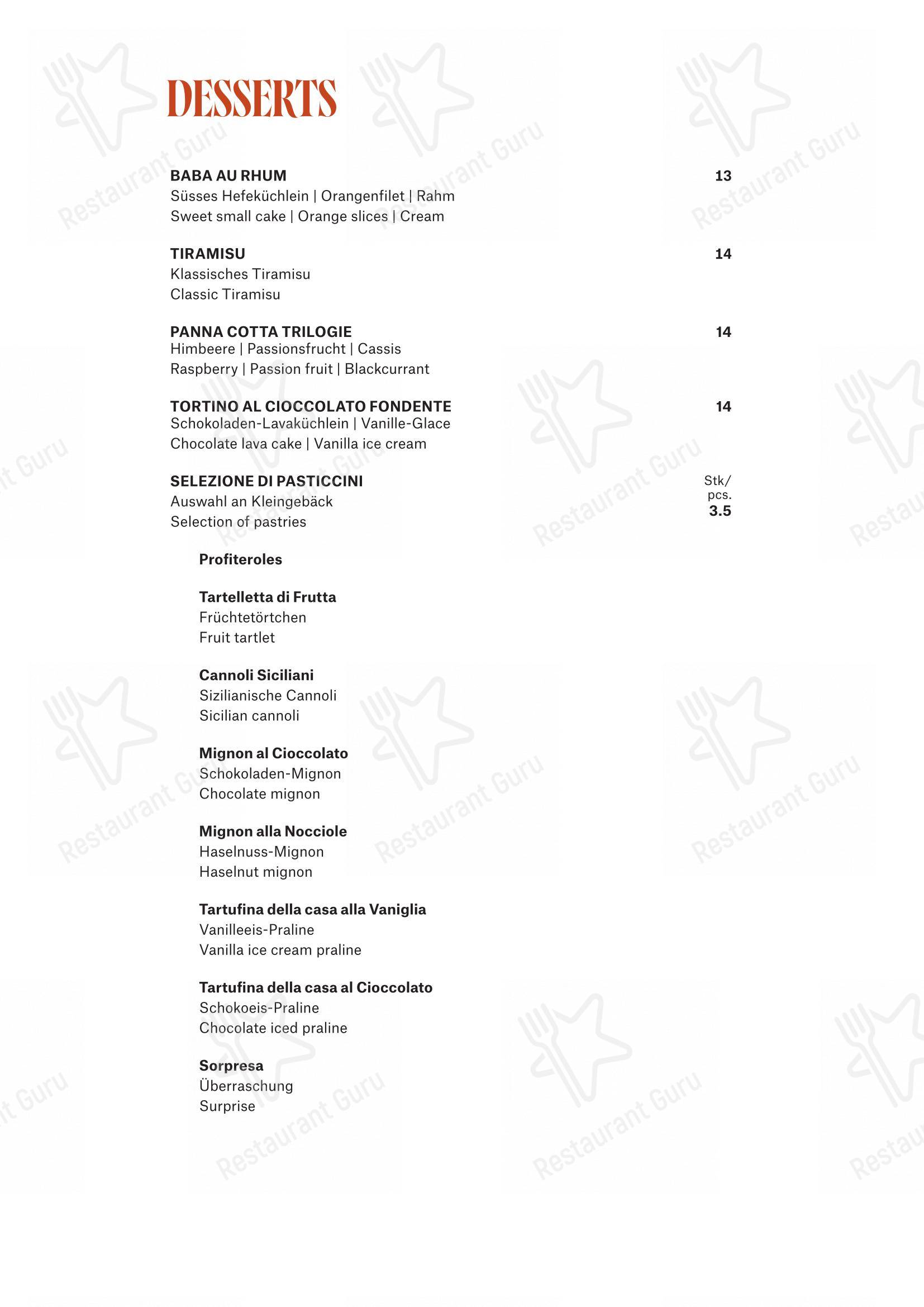 Menu bar per CARUSO – Pizza & Pasta in San Maurizio