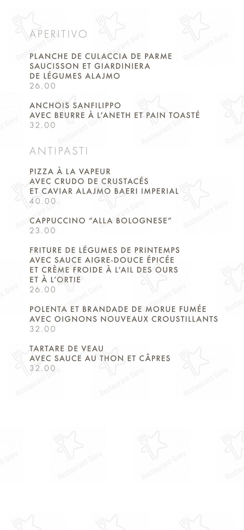 Основное меню pour Caffè Stern dans Paris