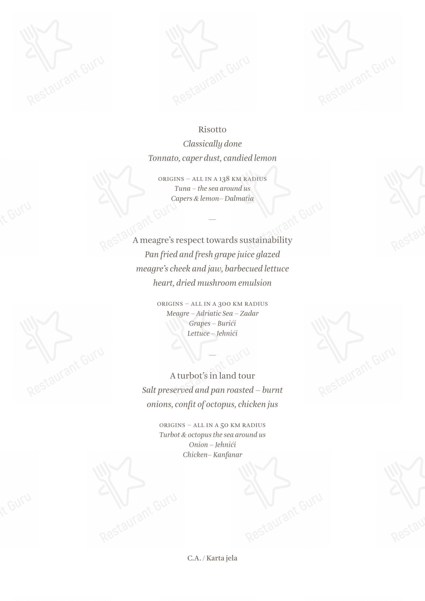 Menu di Cap Aureo Signature Restaurant - Menu