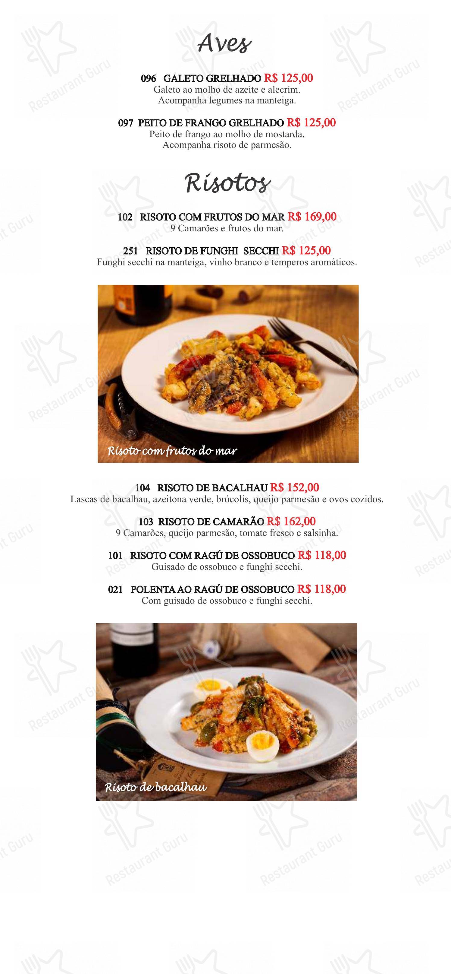 Menu bar para Famiglia Mancini Trattoria restaurante