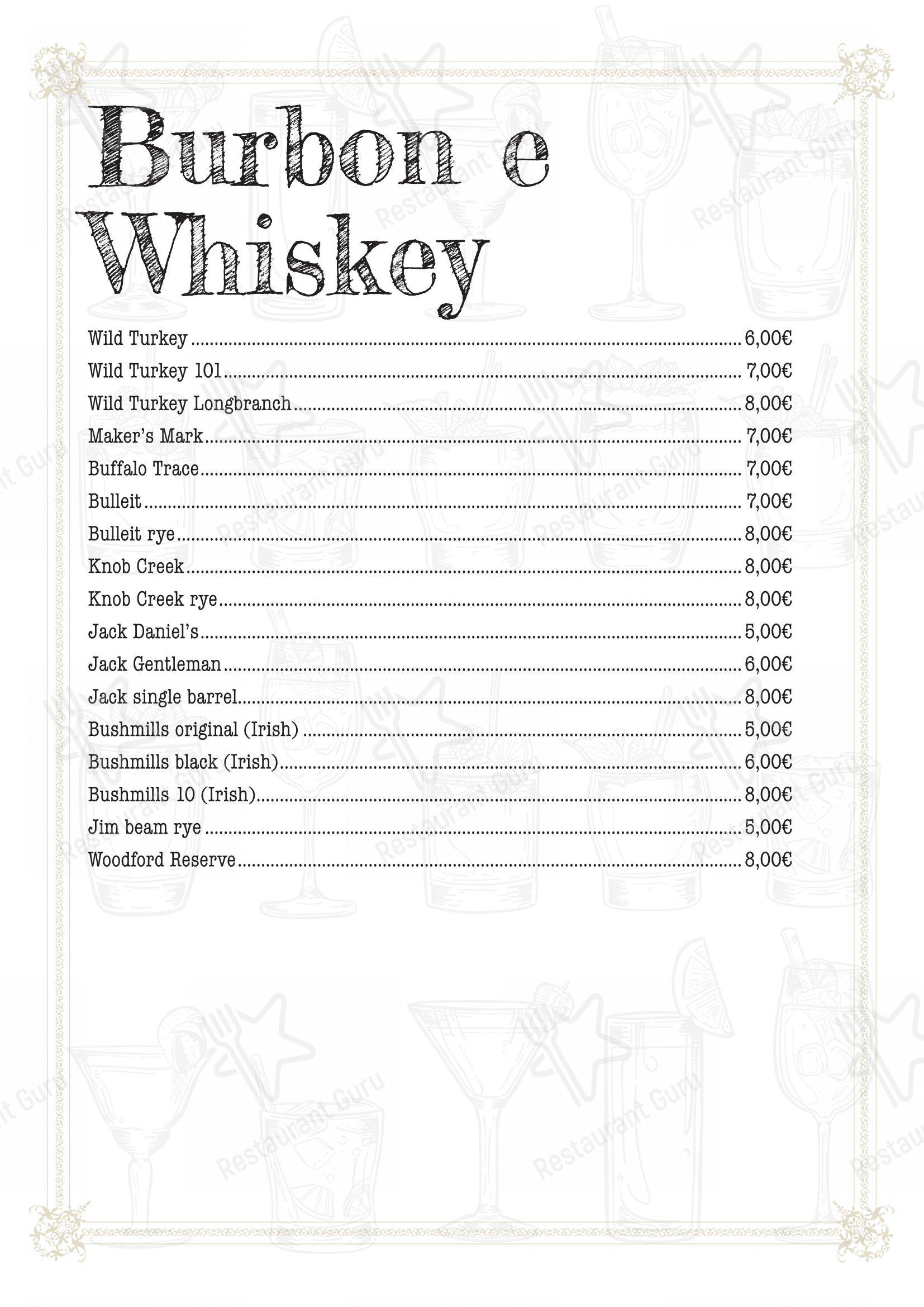 Menu di Fauno 3.0 aperitivo cocktail bar - Основное меню