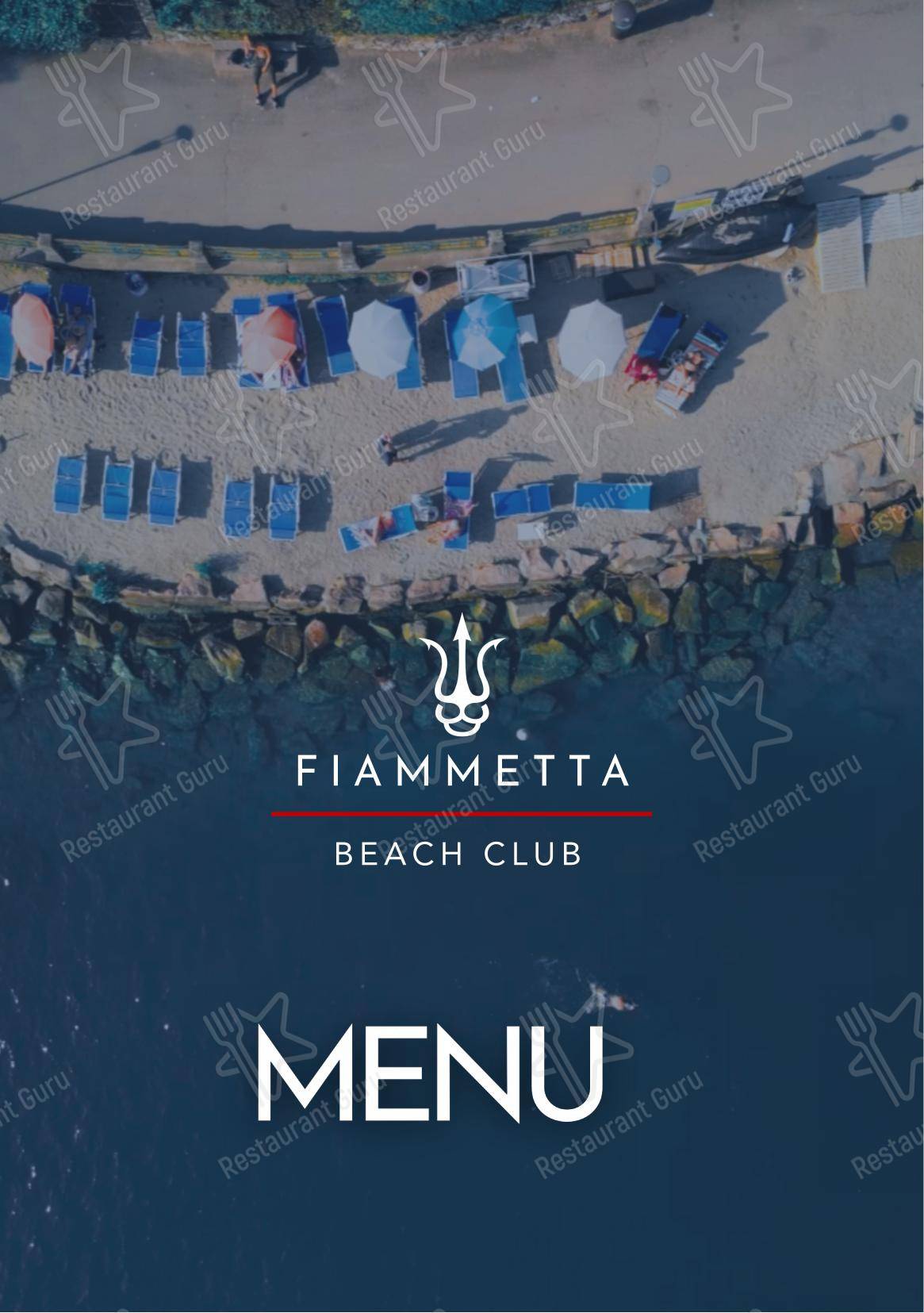 Menu per Fiammetta Beach Club in Porto Ceresio