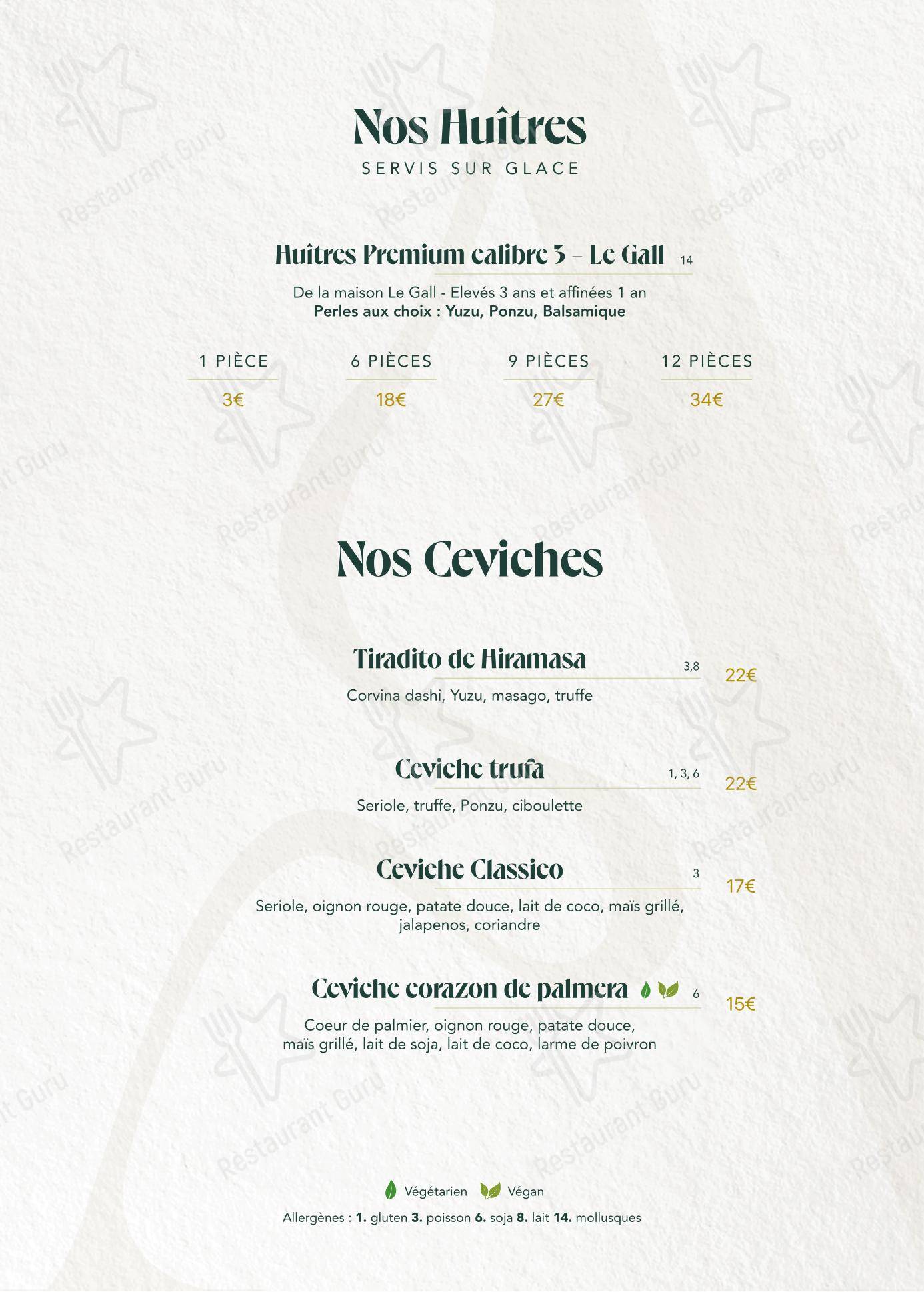 Menu pour ITZA LA PYRAMIDE - Menu bar