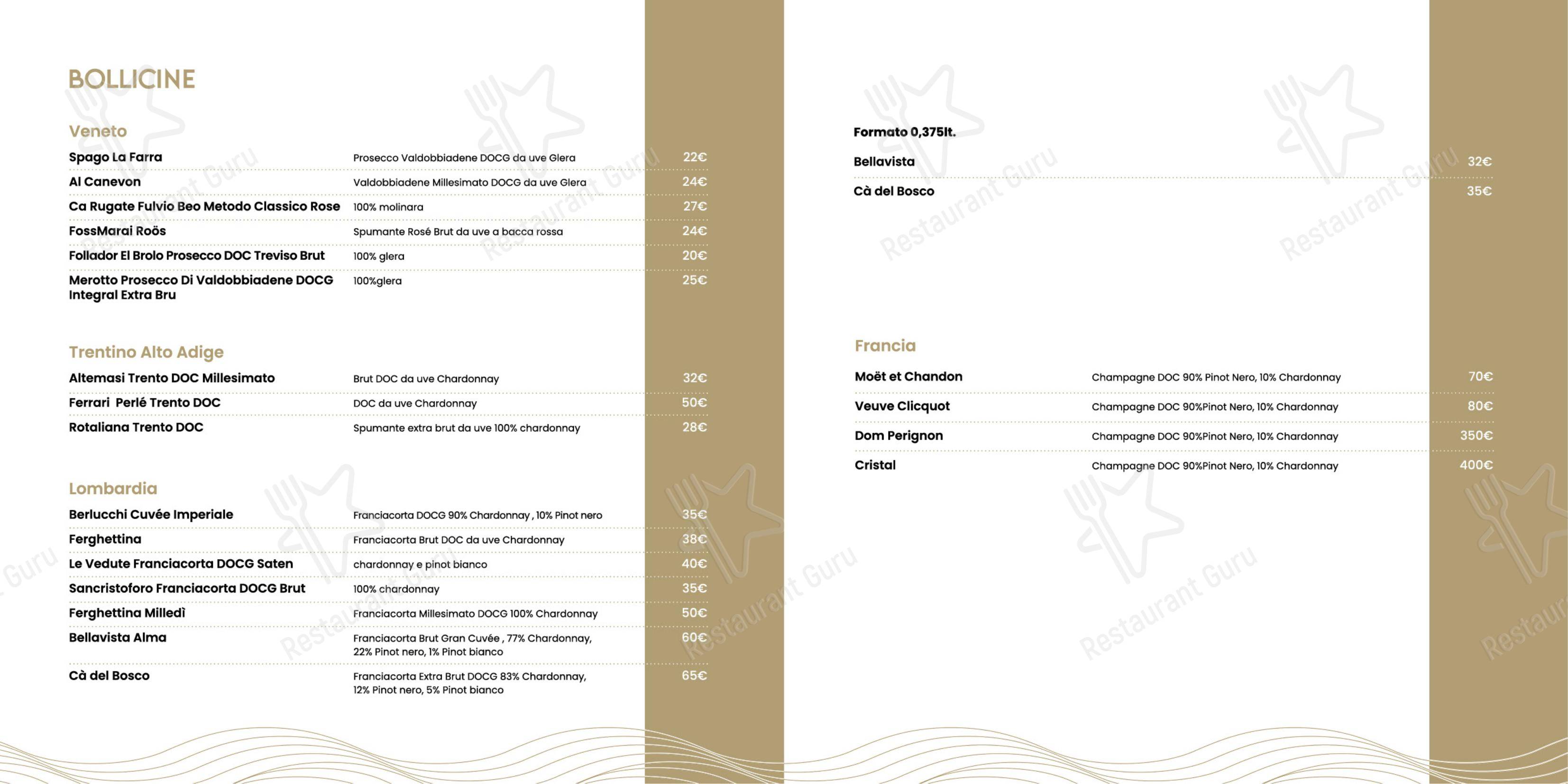 Menu per Il Re Dei Mari in Rimini
