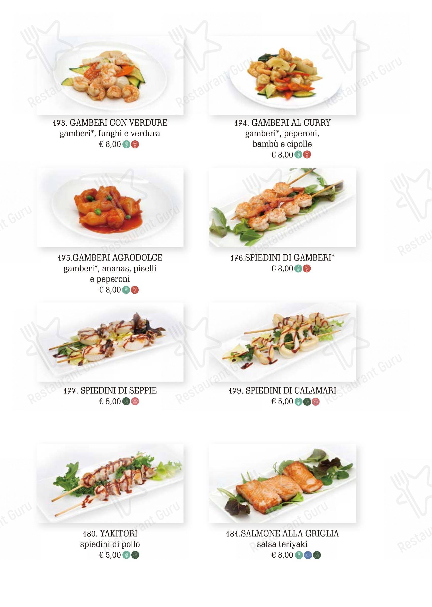 Menu per Kirin ristorante