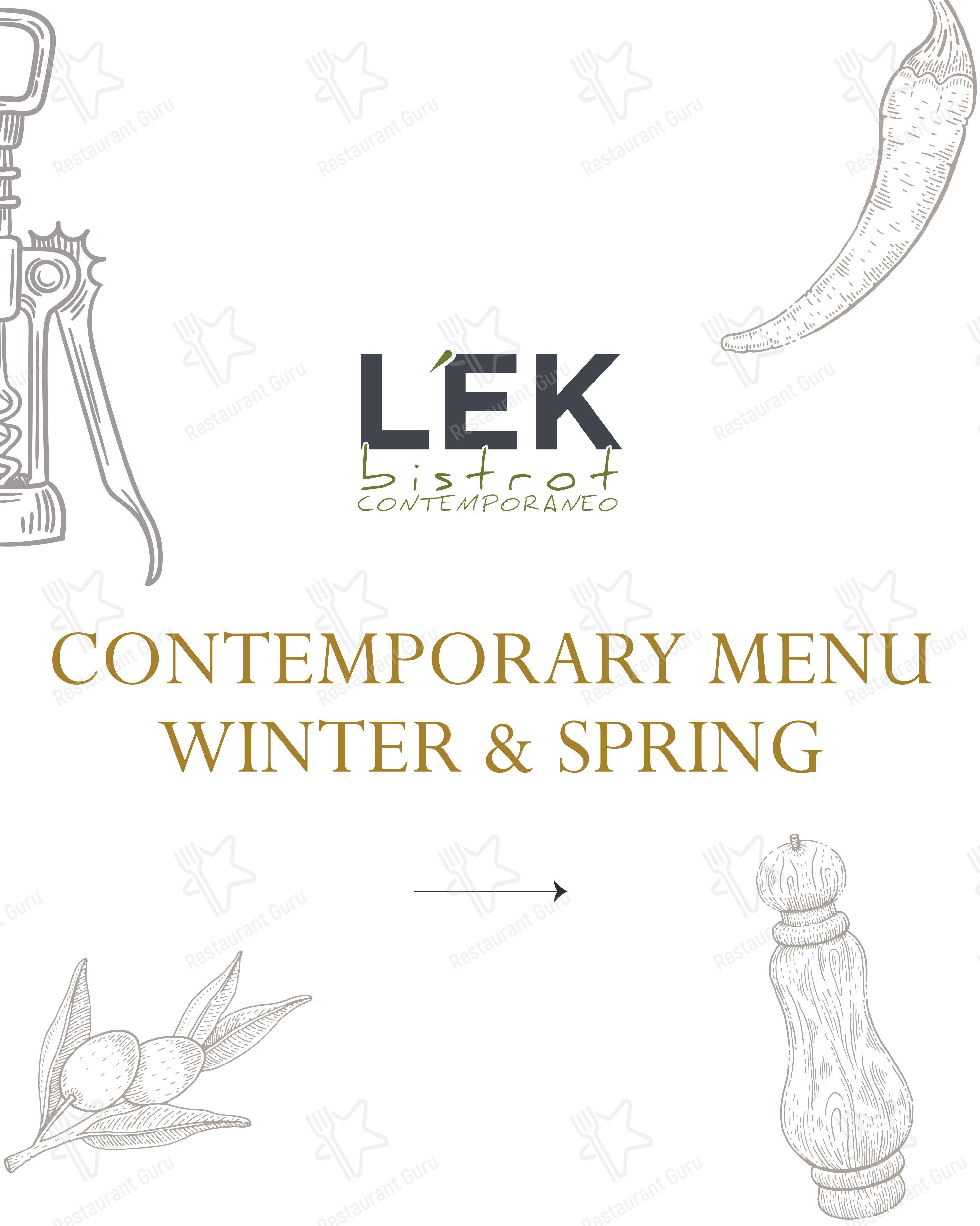 L'Ek Bistrot in Lecco - 菜单