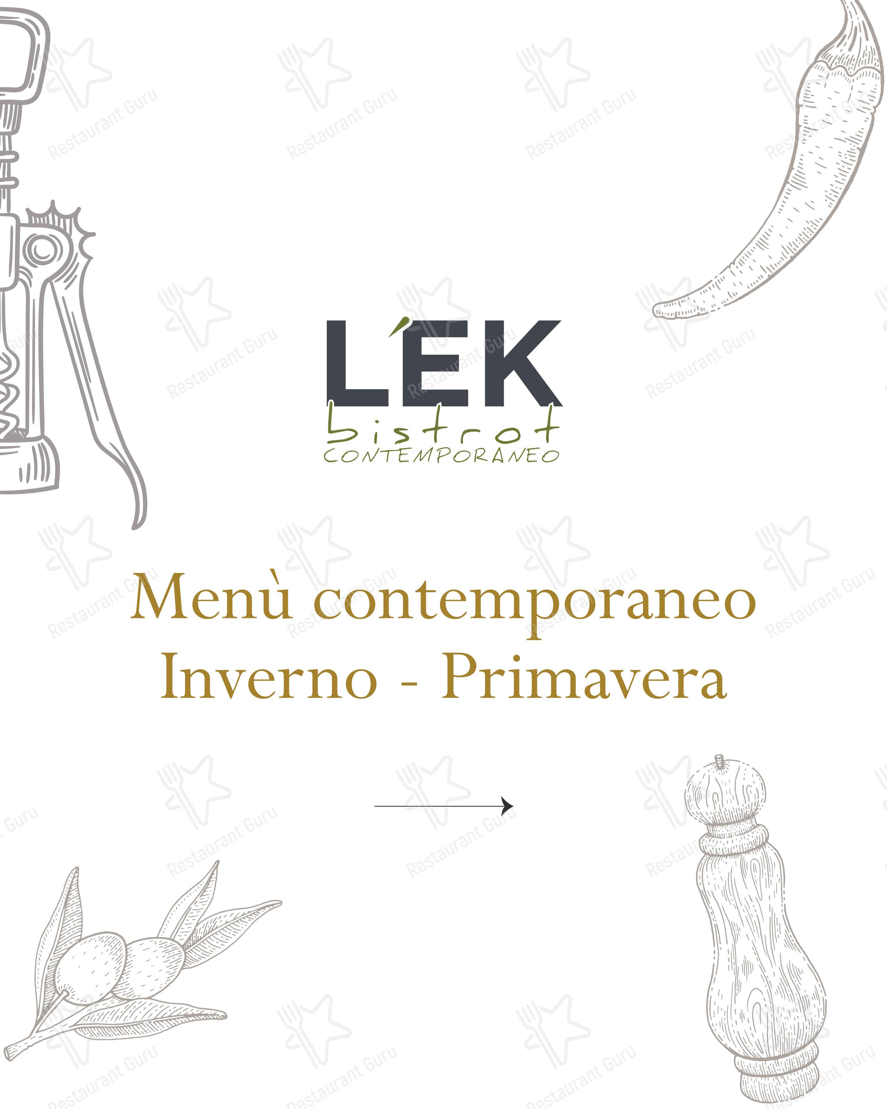 L'Ek Bistrot in Lecco - Menu