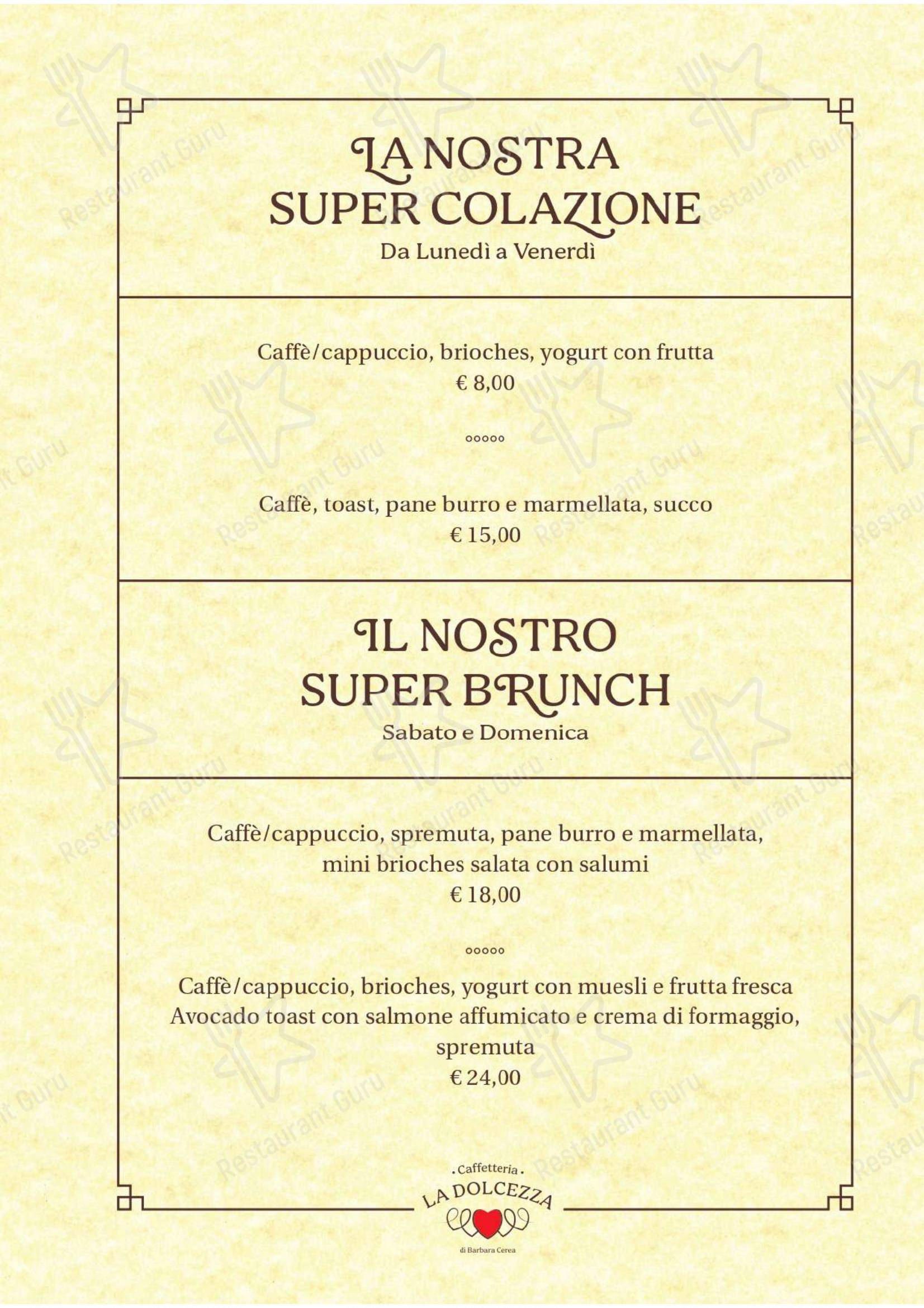 La Dolcezza di Barbara Cerea in Bergamo - Menu