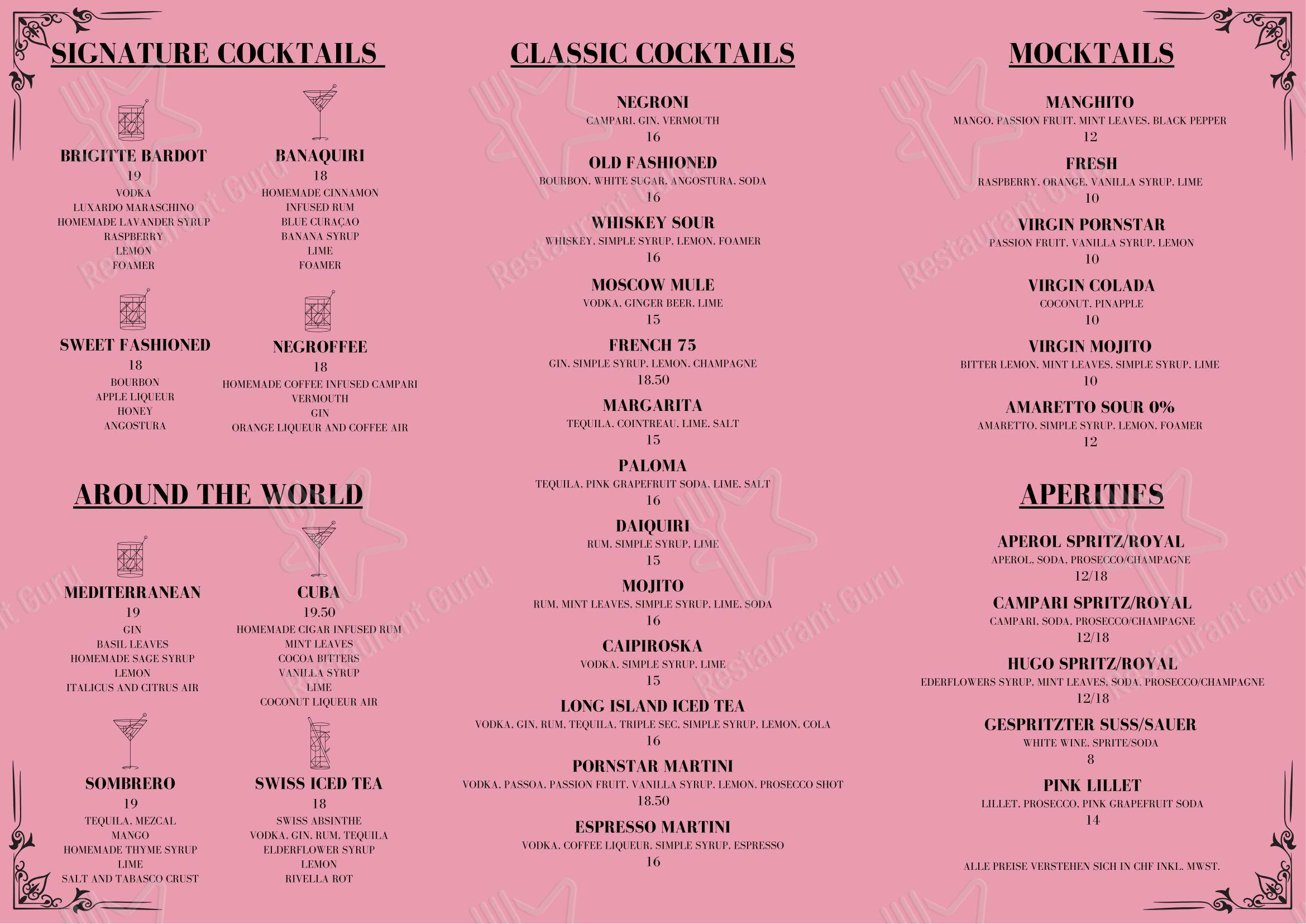 Menu per La Gazzetta pub & bar