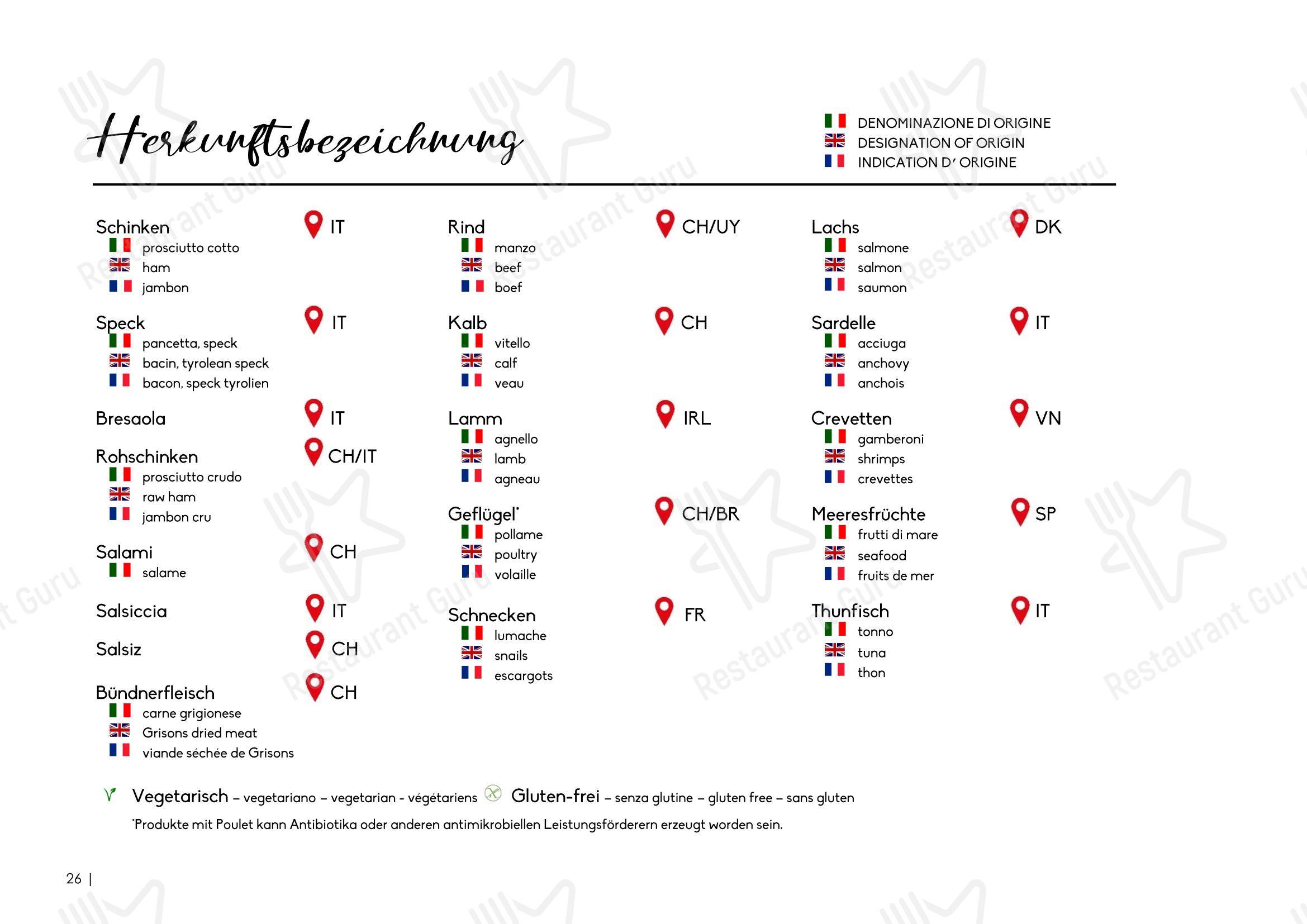 Menu di La Stalla Restaurant Pizzeria - Основное меню