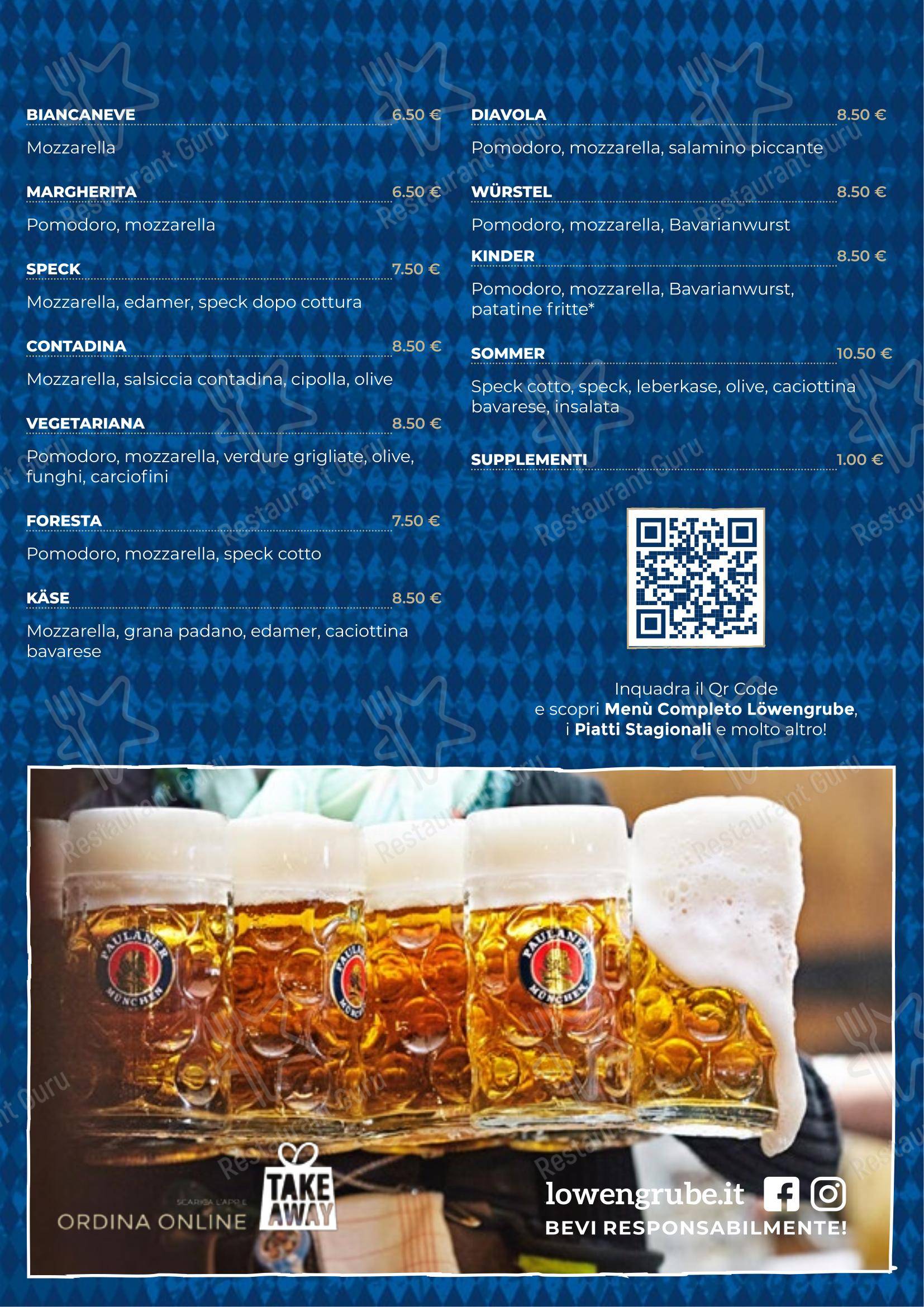 Menu di Löwengrube Modena - Основное меню