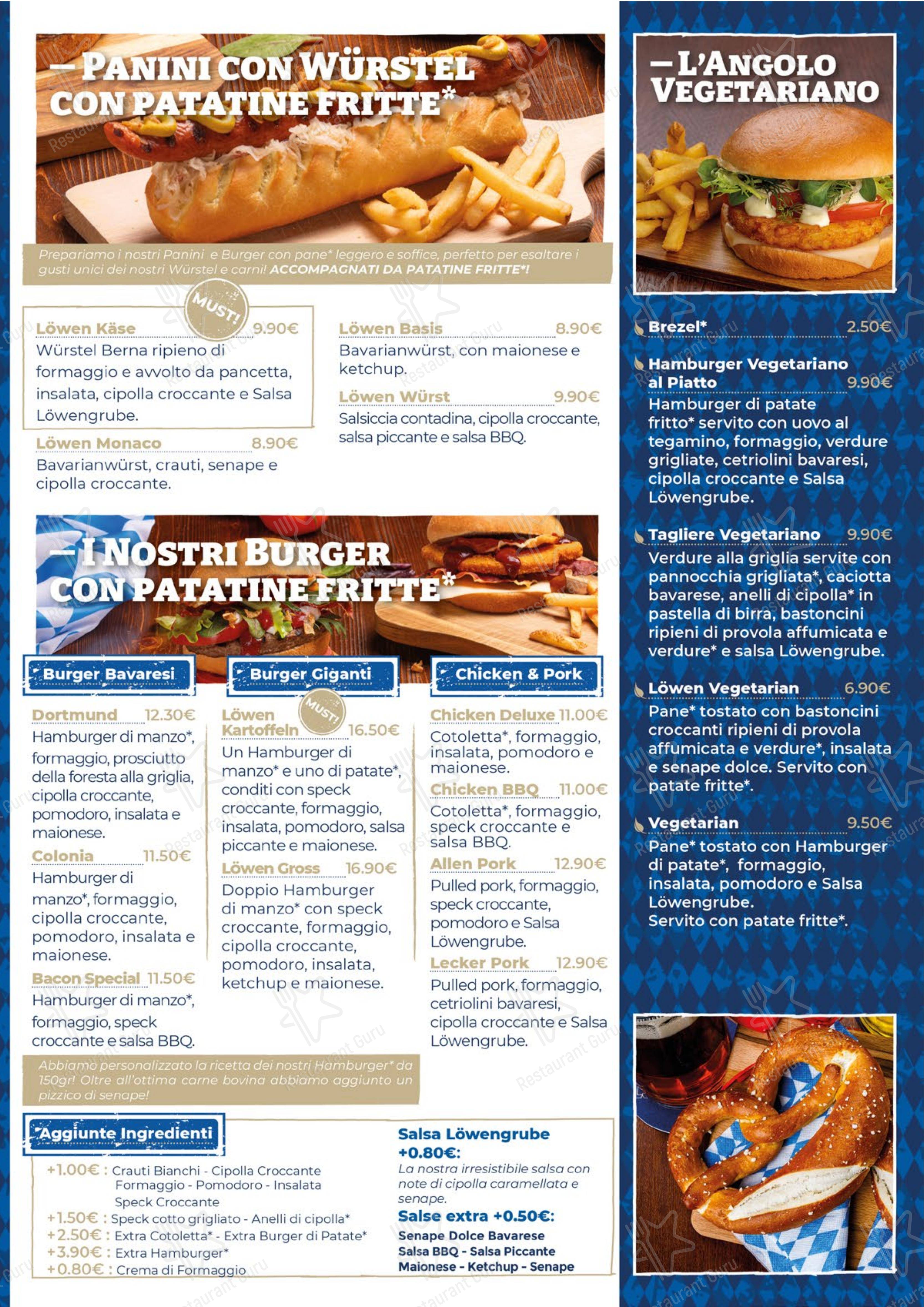 Menu bar per Löwengrube Modena ristorante