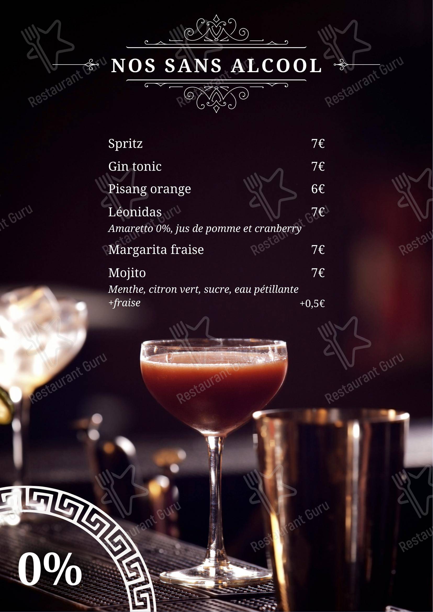 Menu pour Maxime's dans Mons