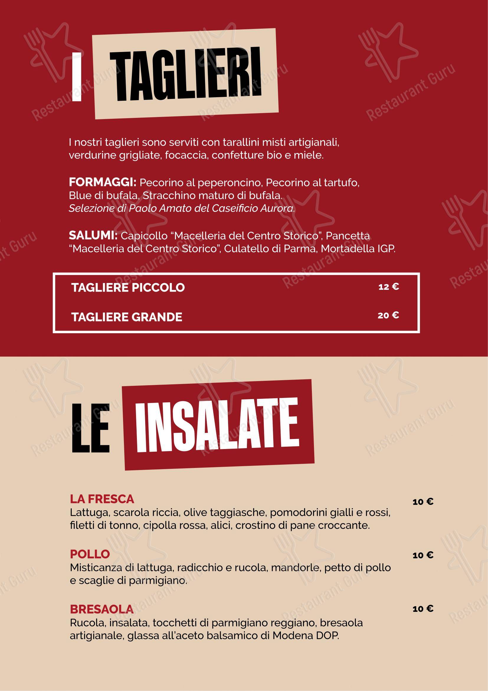 Menu per NastiEat ristorante