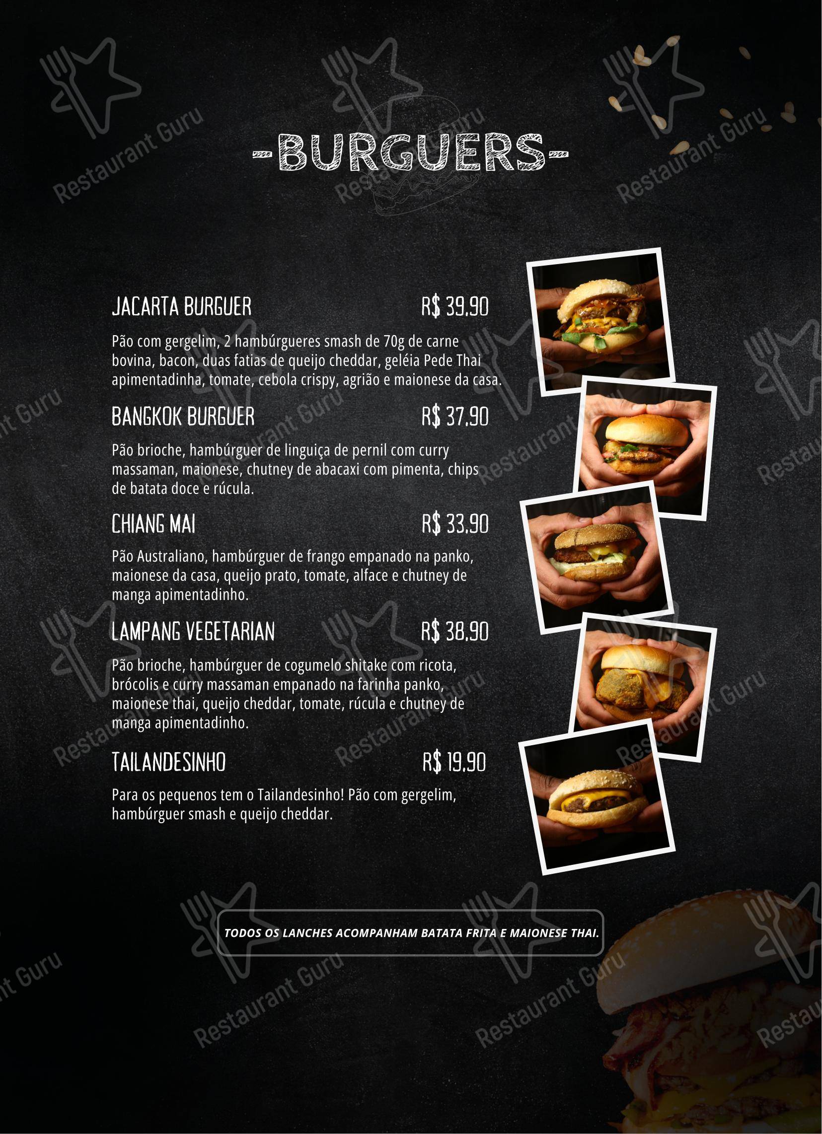 Menu para Pede Thai Restobar restaurante