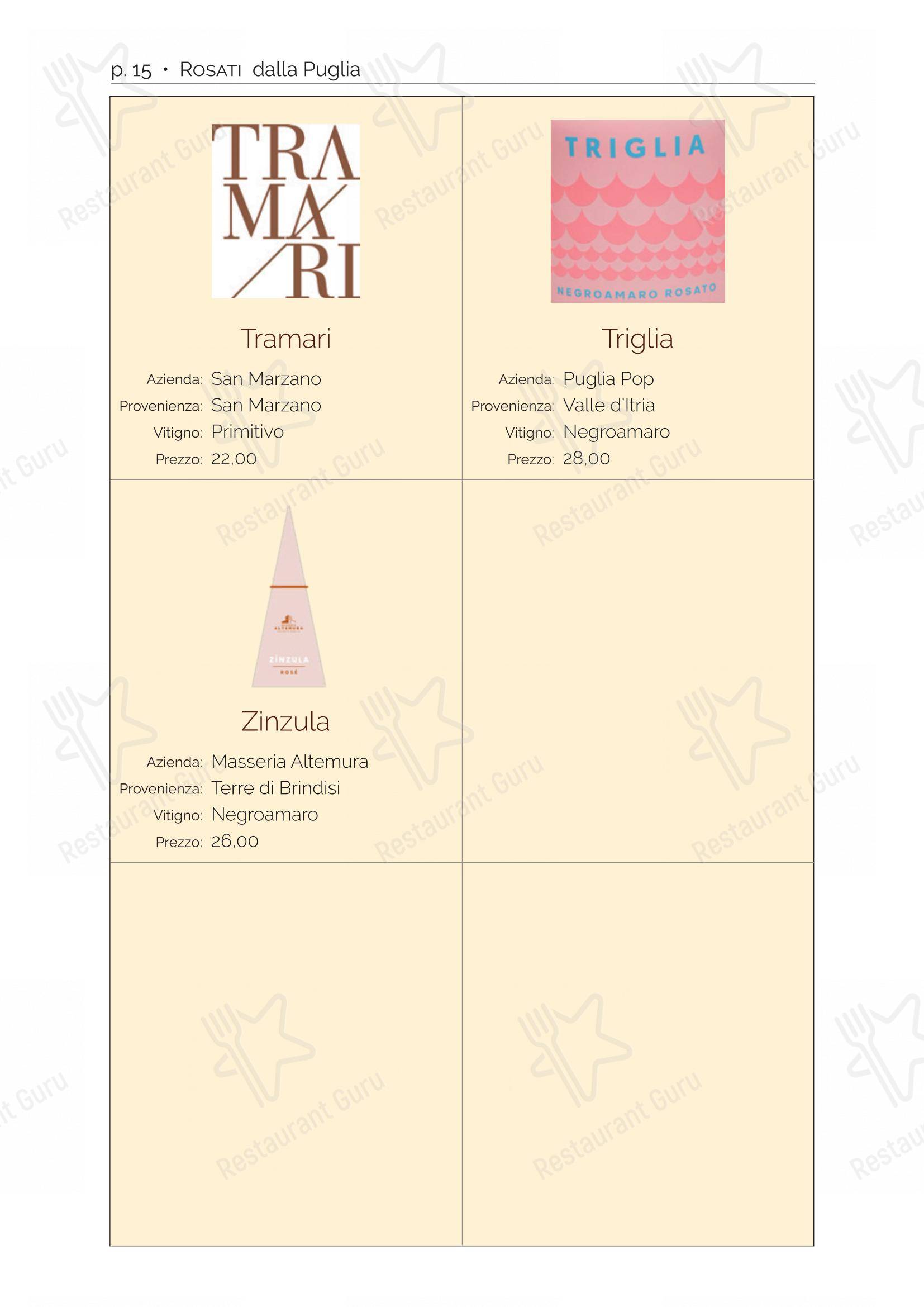 Ristorante Antiche Mura in Polignano A Mare - Menu bar