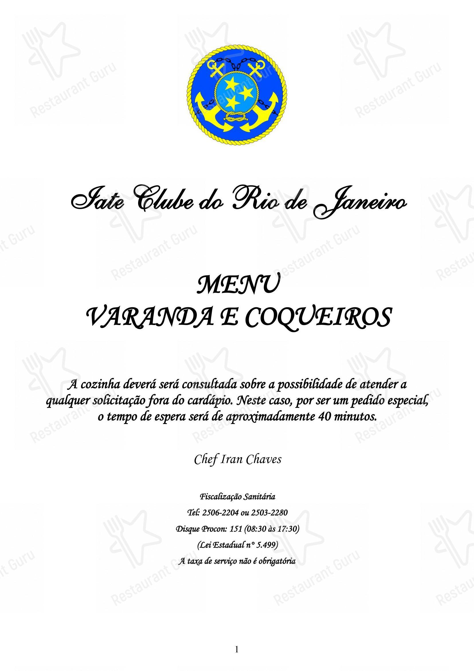 Restaurante Convés - Menu