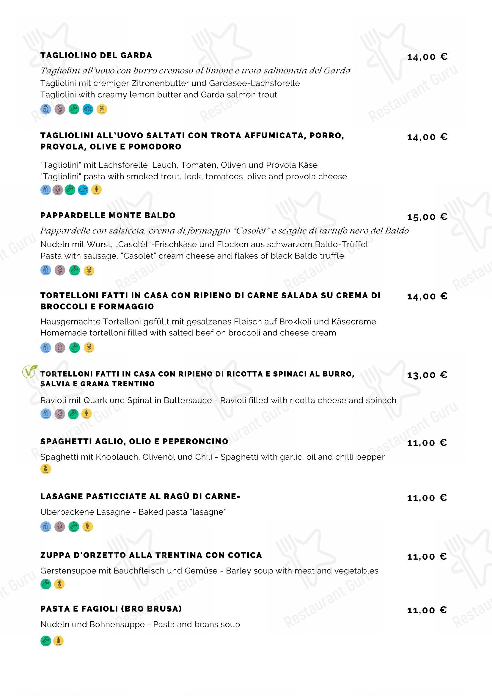 Menu per Ristorante alla Lega ristorante