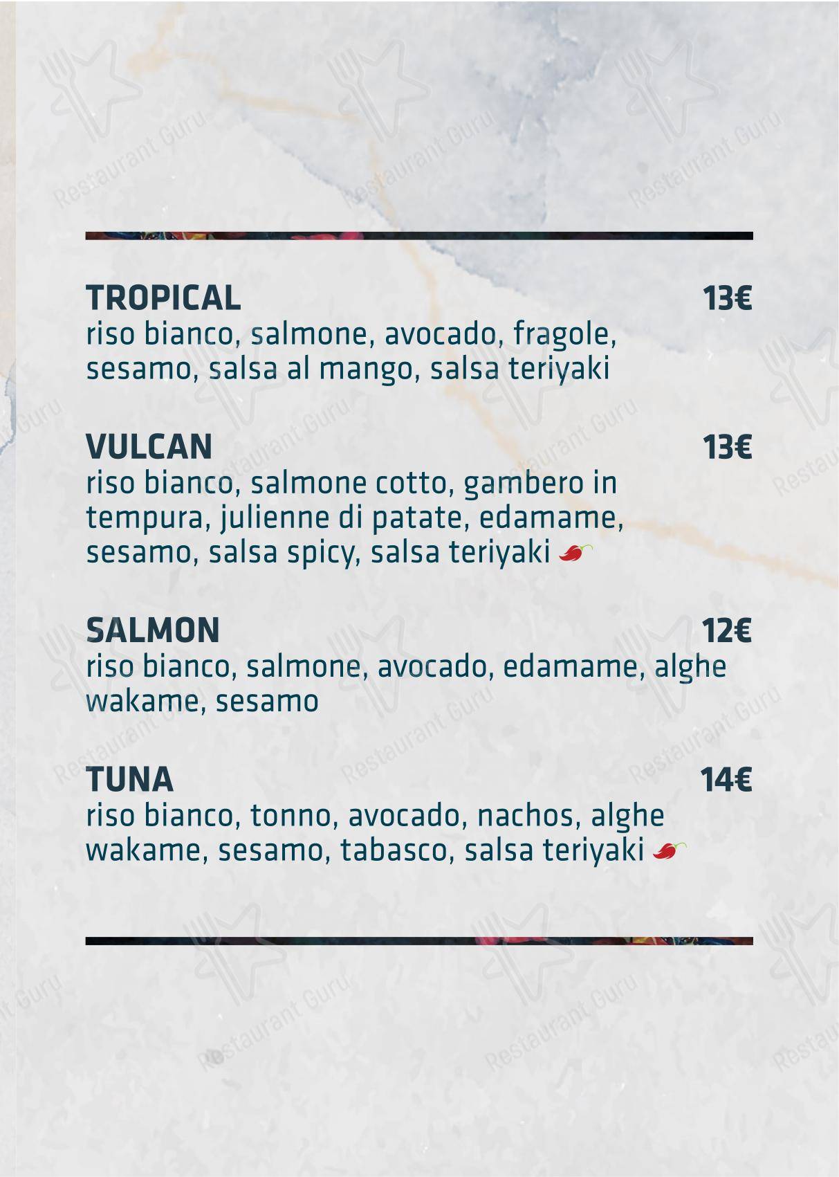 Shabu Codogno in Codogno - Основное меню