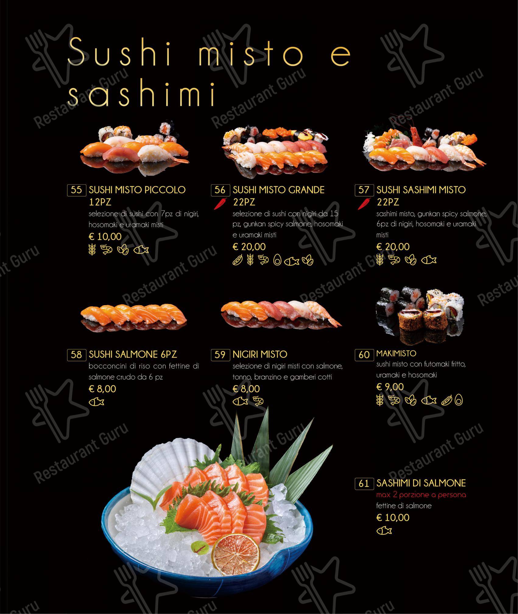 Tatsumi in Ferrara - Menu