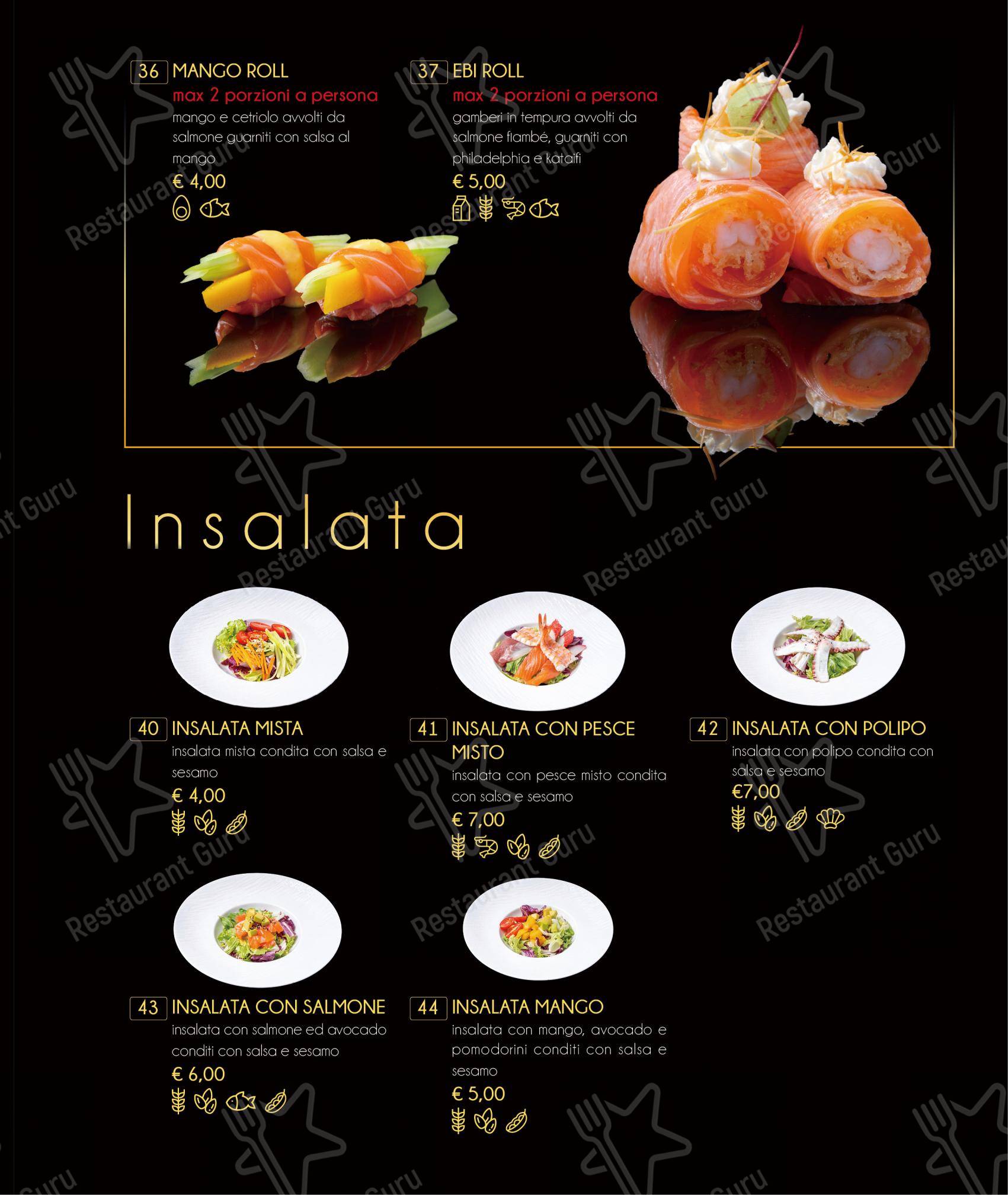Menu di Tatsumi - Menu