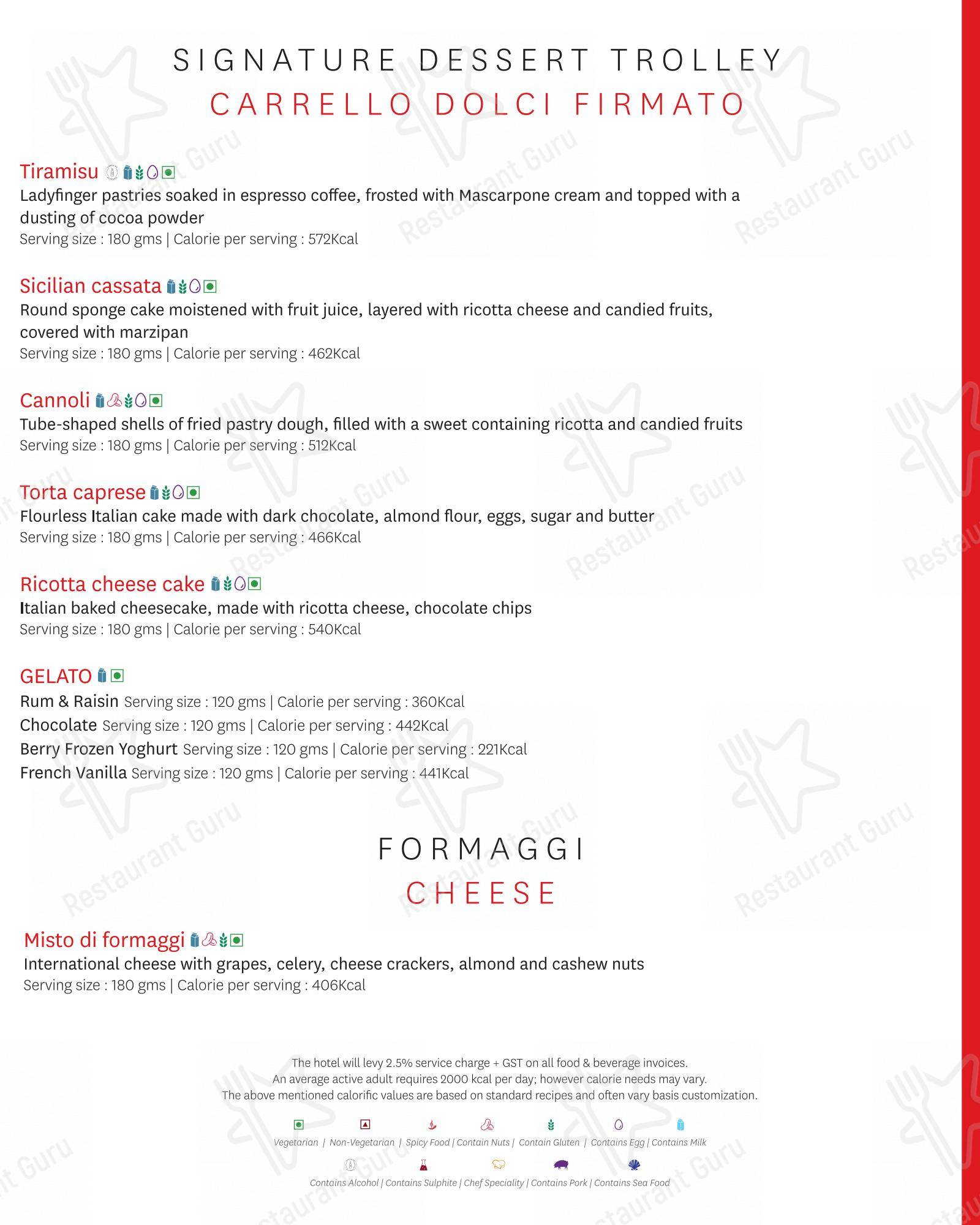 Zanotta - The Leela Ambience Gurugram in Gurugram - Menu