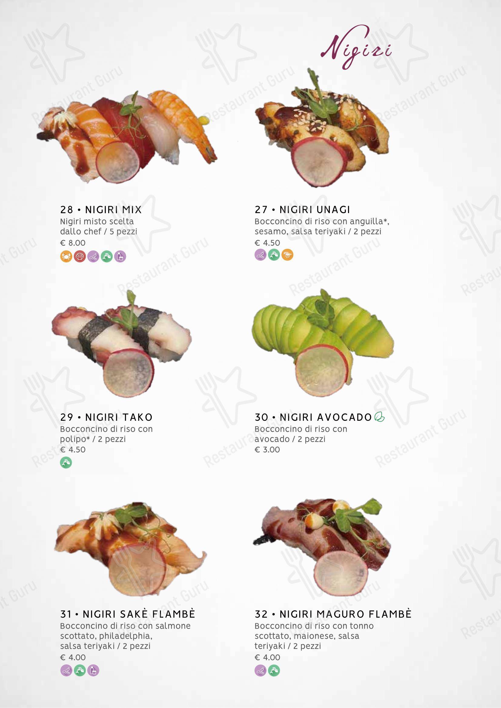 Menu bar per Zuru sushi in Reggio Calabria