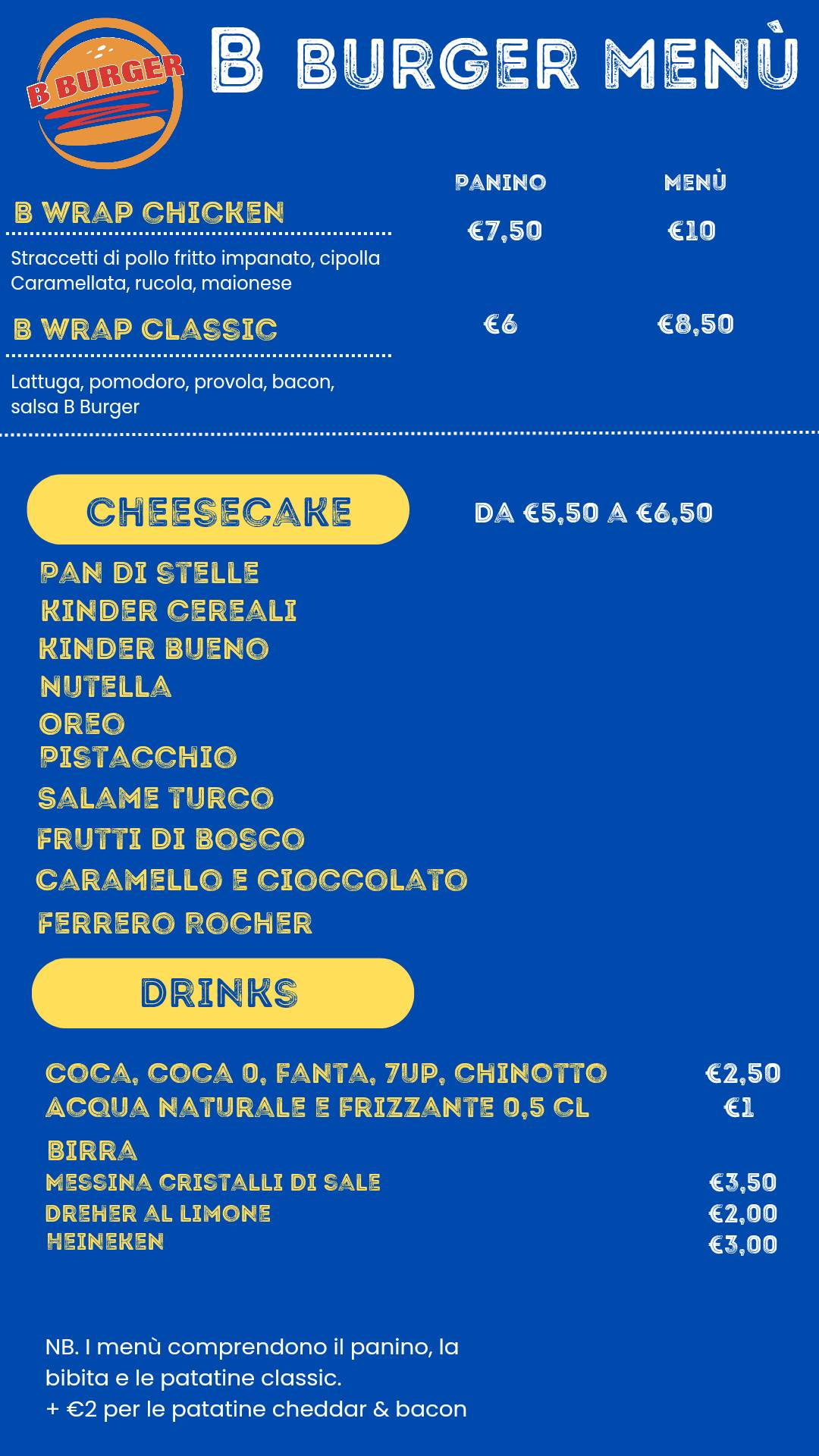 Menu di BBurger 