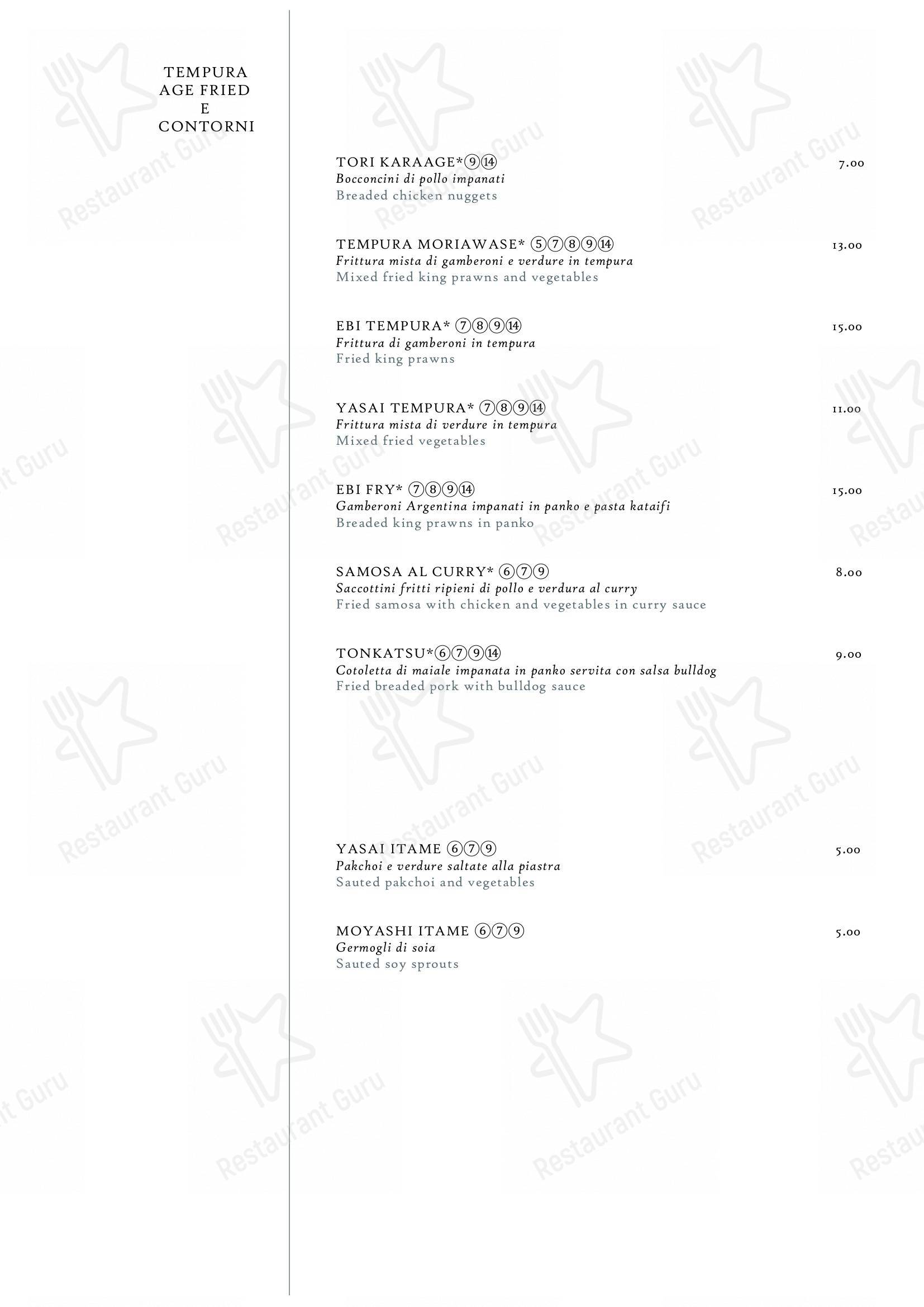 Menu di Hoseki - Menu