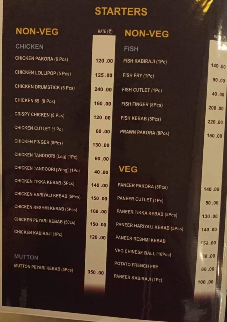 Food trip menu