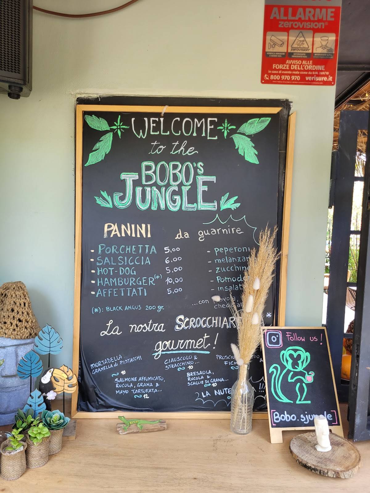 Menu di Bobo’s Jungle 