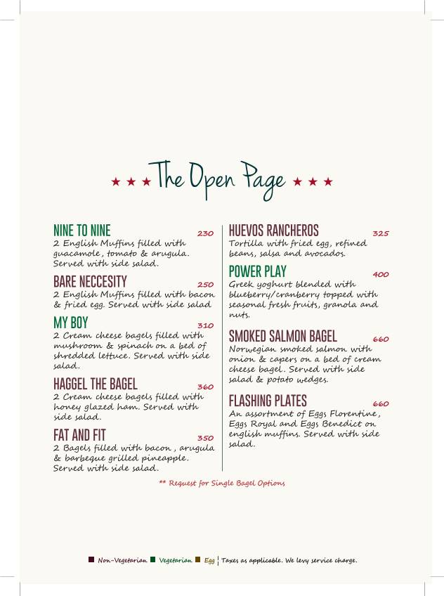 154 Breakfast Club menu