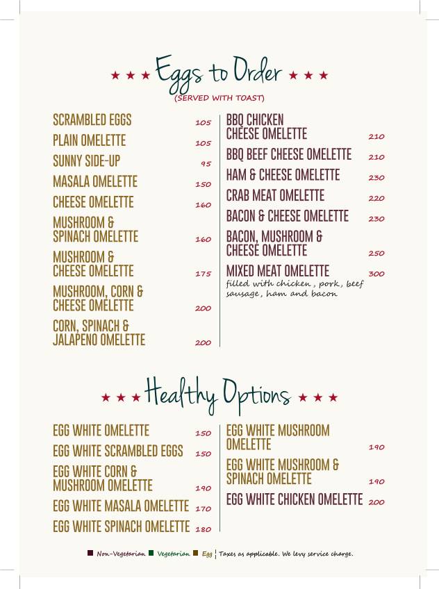 154 Breakfast Club menu